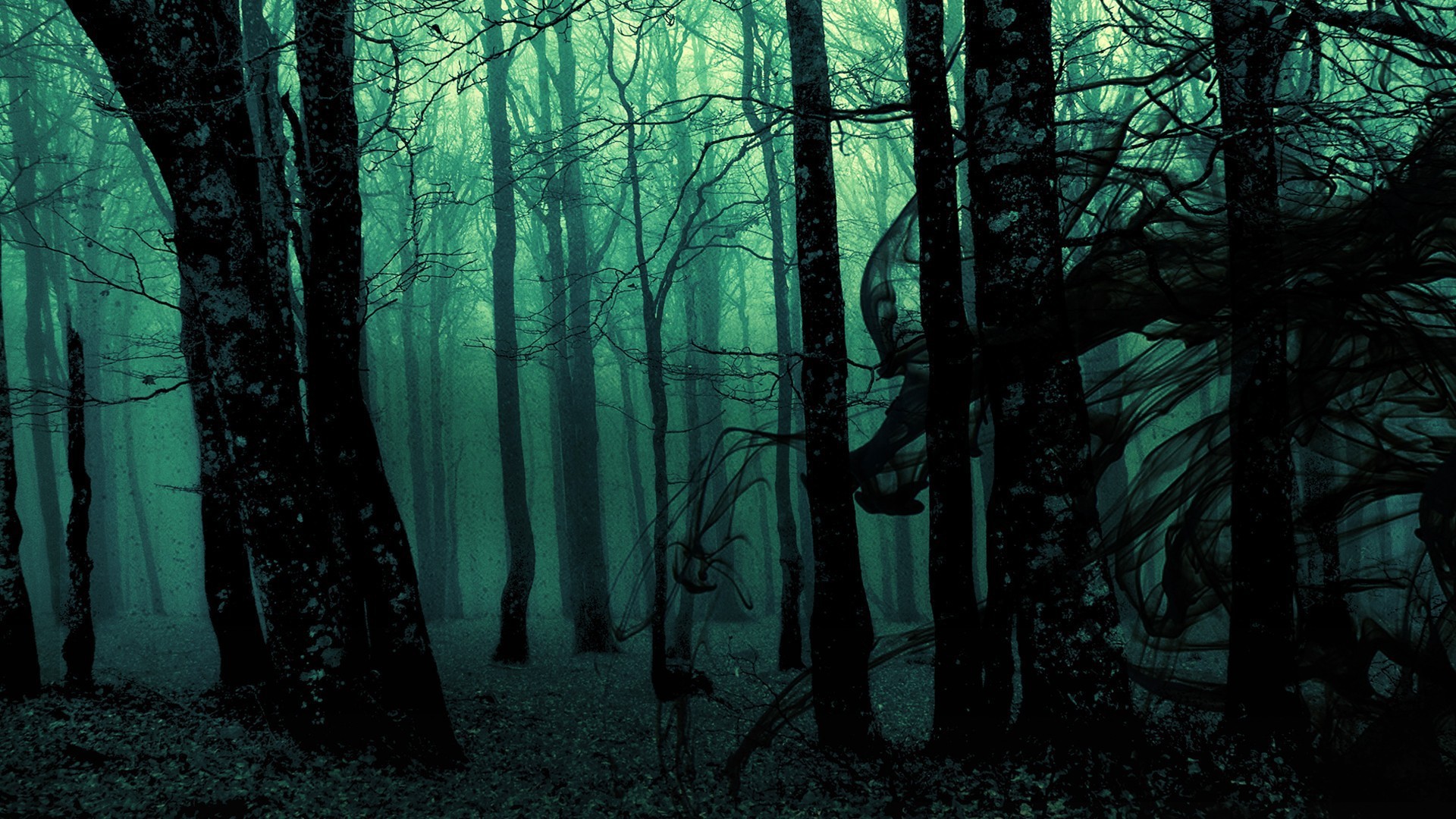 Dark ghost gothic wood trees fantasy evil horror wallpaper 118275 WallpaperUP
