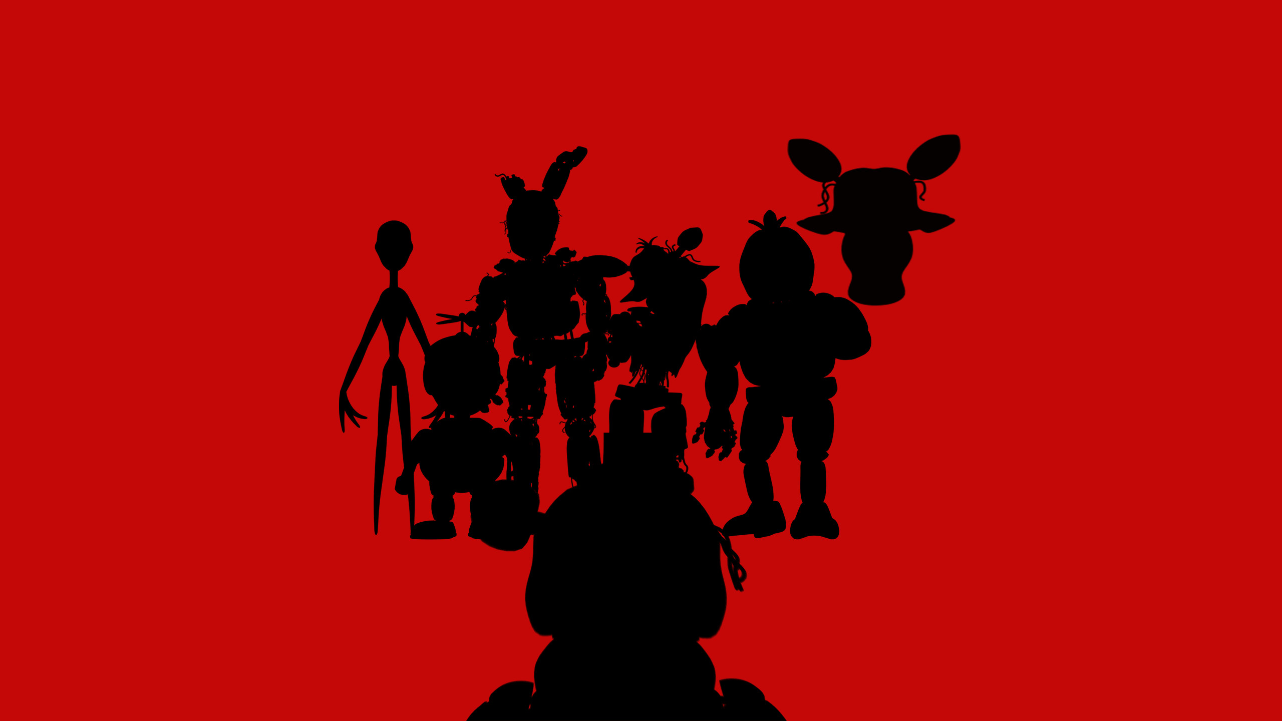 Five Nights at Freddys all different game charters from fnaf