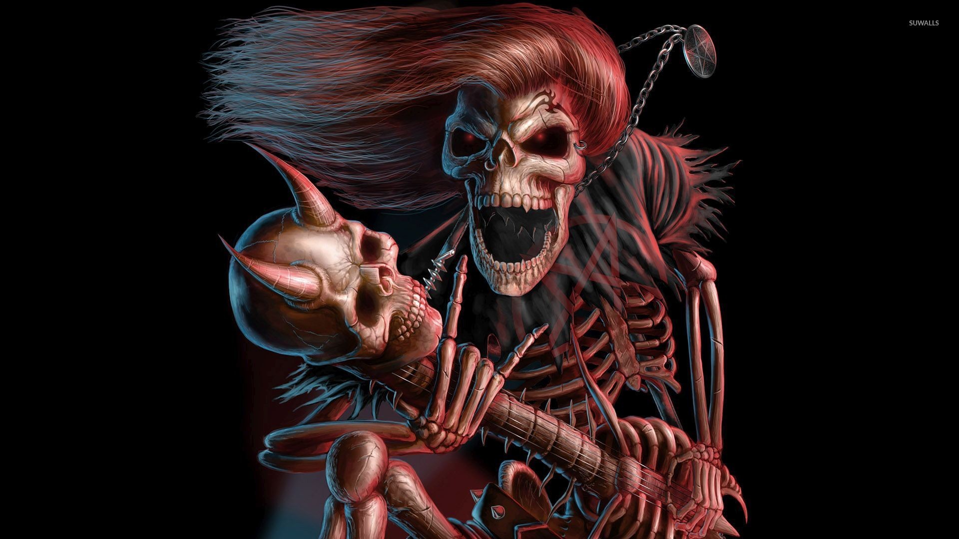 Scary skeleton wallpaper