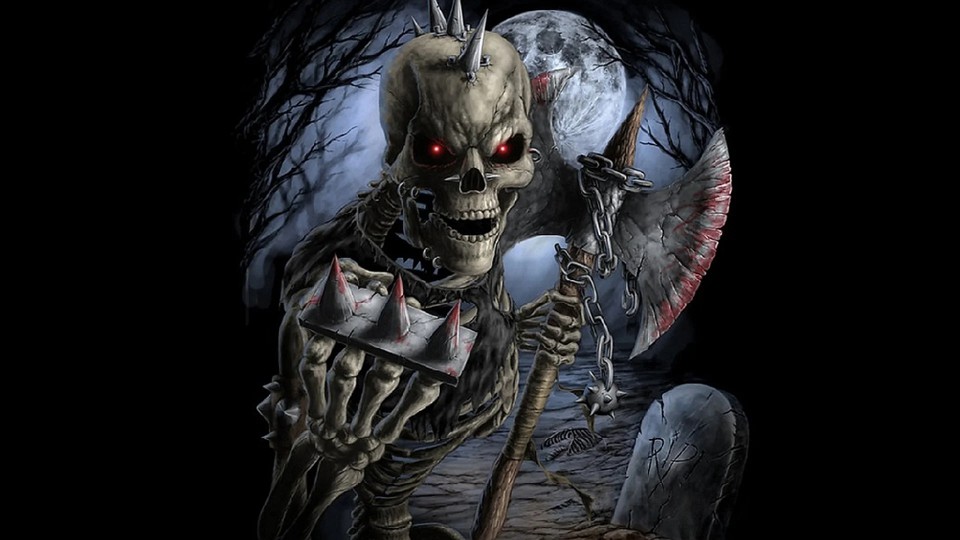 Scary skeleton wallpaper  Fantasy wallpapers  54089