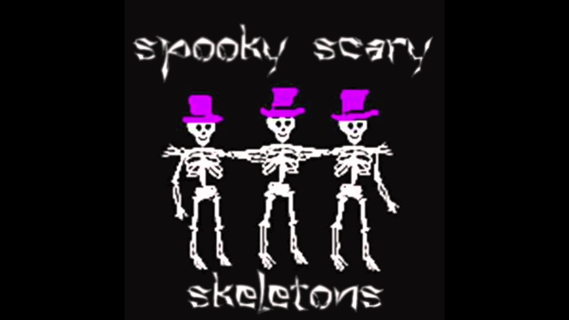 Спуки скери скелетонс. Spooky Scary Skeletons Эндрю Голд. Обои СПУКИ скери скелетон.