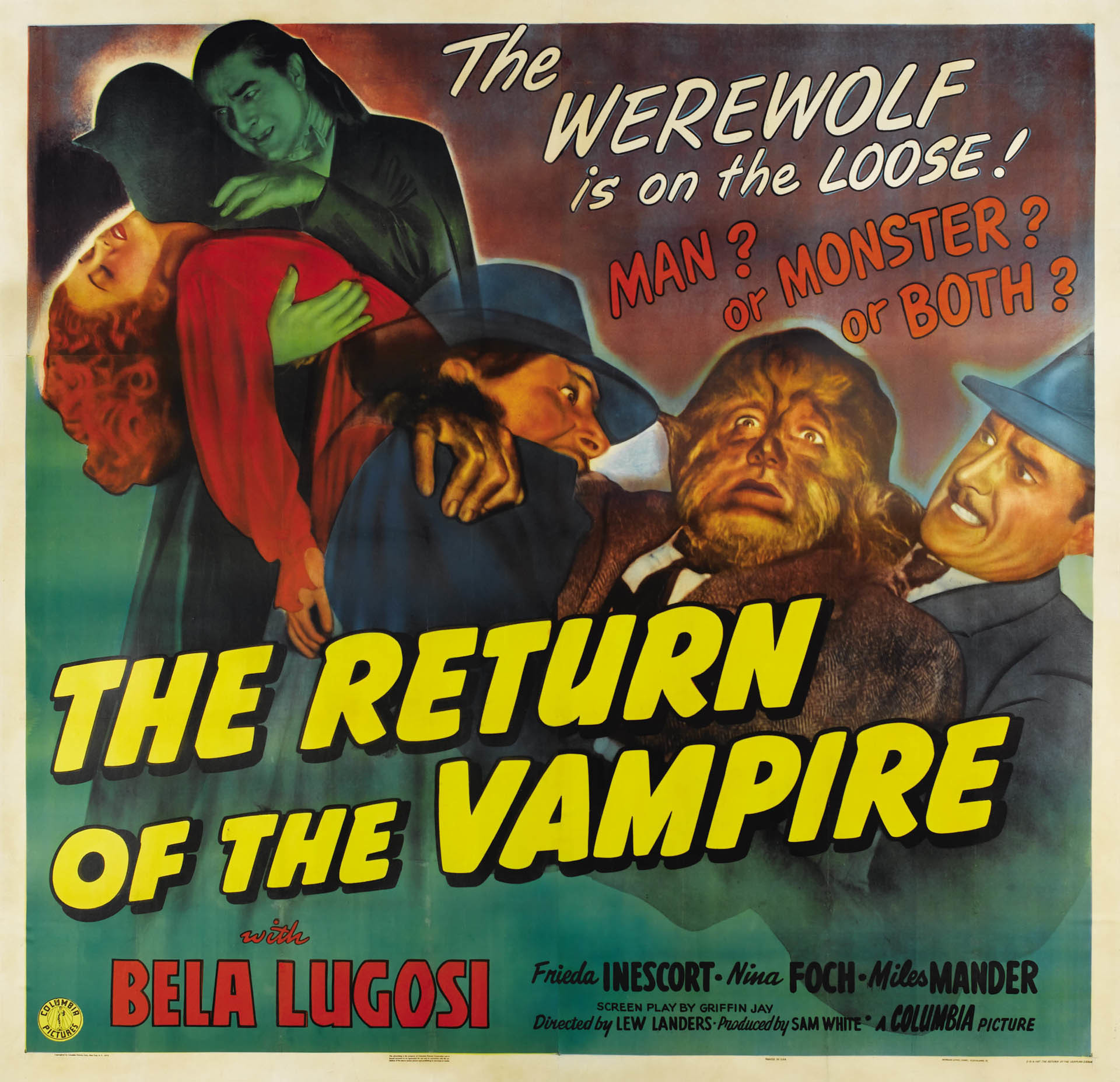 Free The Return Of The Vampire 1944 – Vintage Movie Posters Desktop Wallpaper and Computer Background