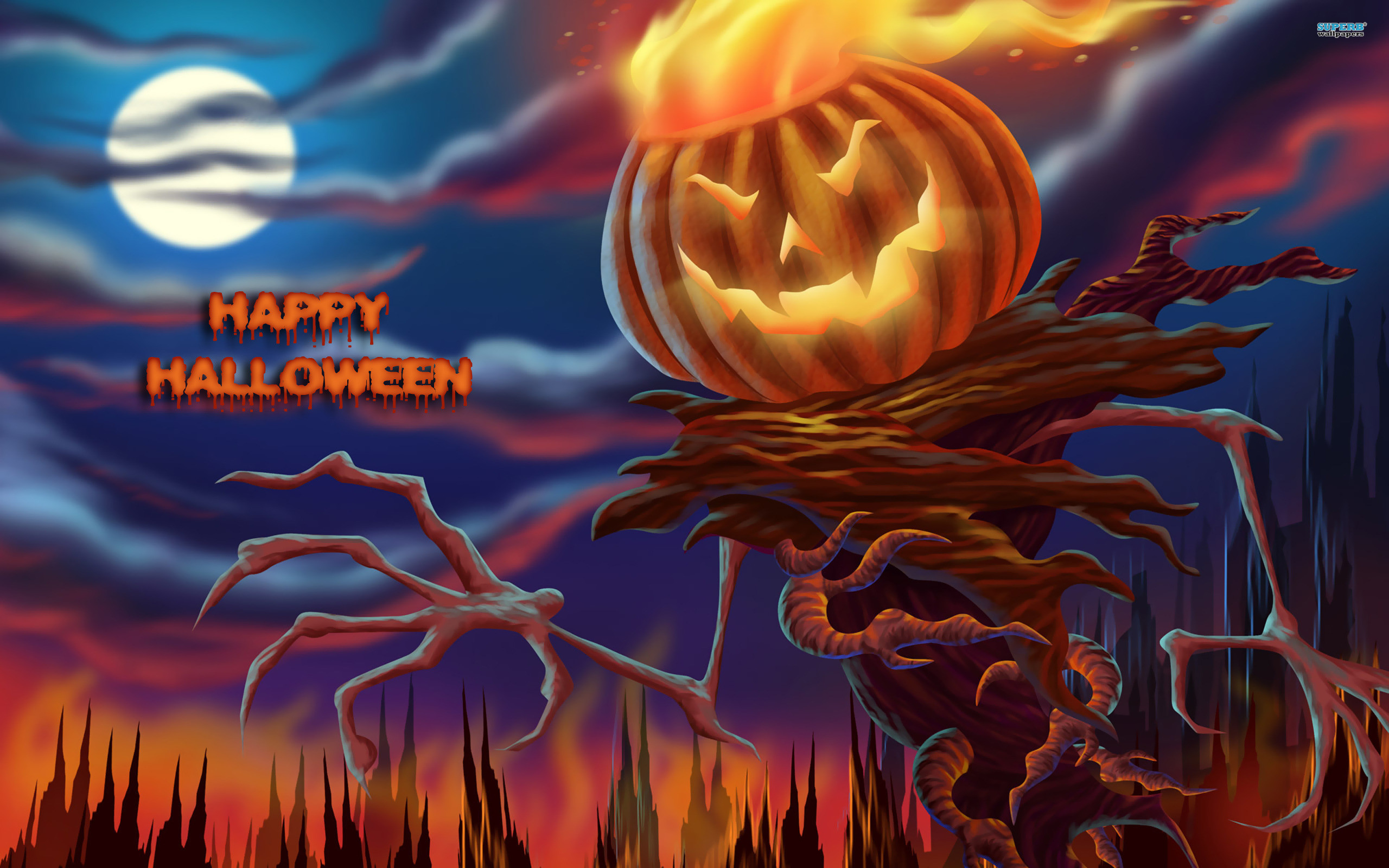 Scary happy halloween wallpaper hd