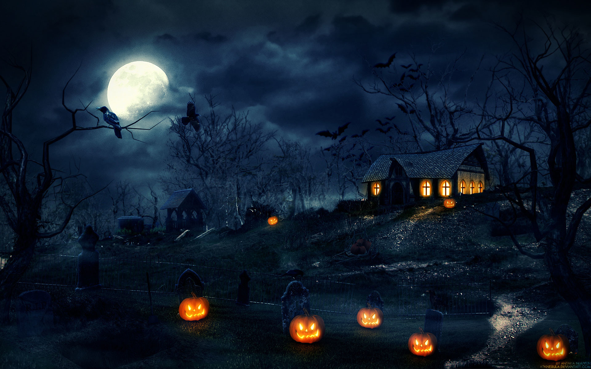 Tận hưởng không khí lễ hội Halloween với 2014 Halloween Night Wallpaper HD. Những hình ảnh nền đẹp mắt và kinh dị này sẽ khiến cho các bạn trở nên thích thú và háo hức chờ đợi đêm Halloween.