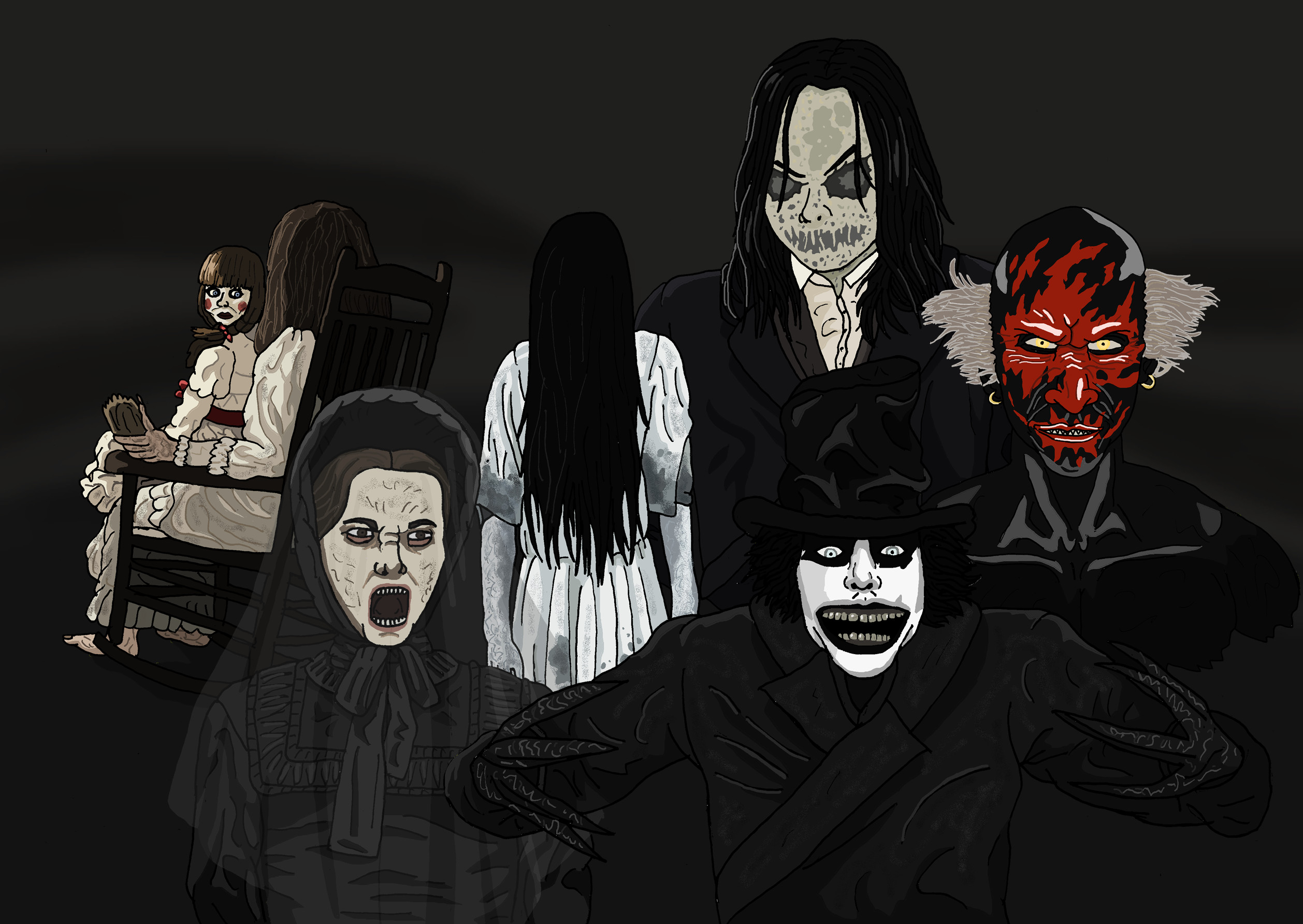 Demonic and Ghostly Horror Icons – OMM26 by Juggernaut Art