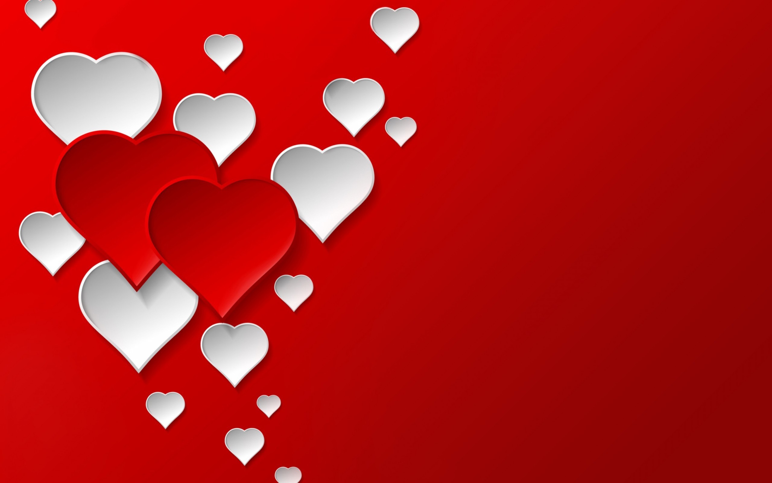Valentine's Day – Red and White Hearts wallpaper