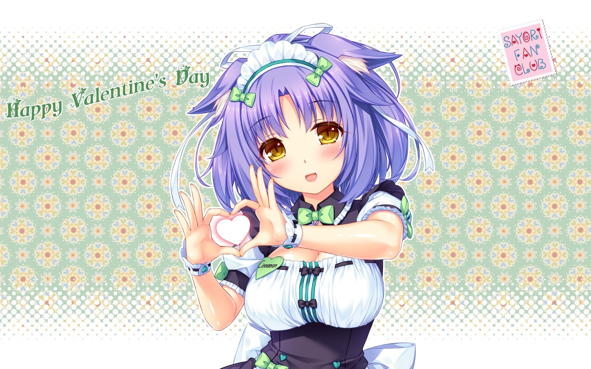 Nekopara, Cinnamon, Valentines Day 2017, Short Hair, Waitress, Visual Novel