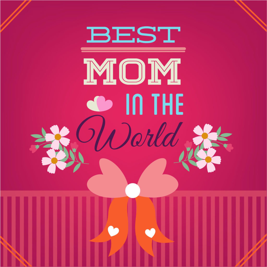 Best Mother Day Greeting Card Vector