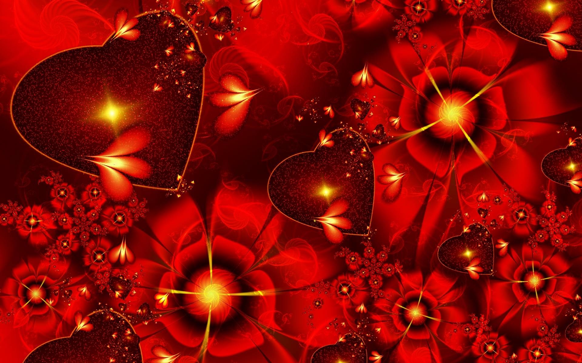 3d Abstract Happy Valentines Day Wide Wallpape Wallpaper