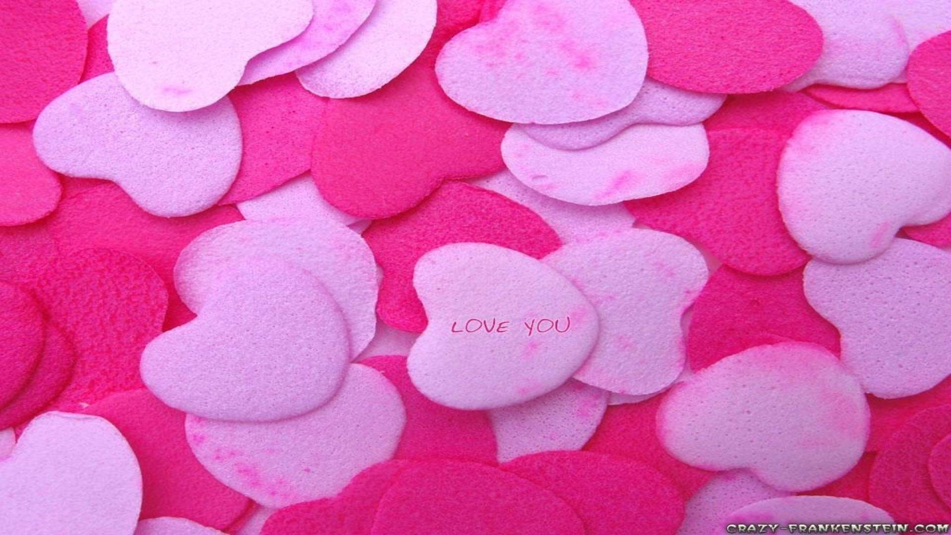 Wallpapers Backgrounds – Bunch pink red hearts love wallpapers desktop background