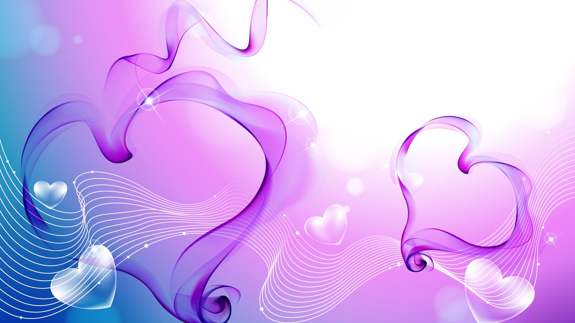 Cool Backgrounds with Abstract Love Shape in Purple