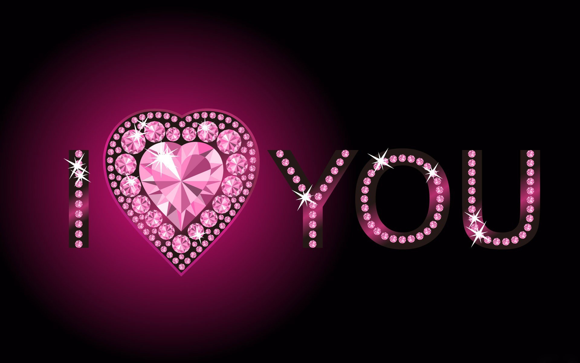 I Love you Heart Purple Wallpaper HD