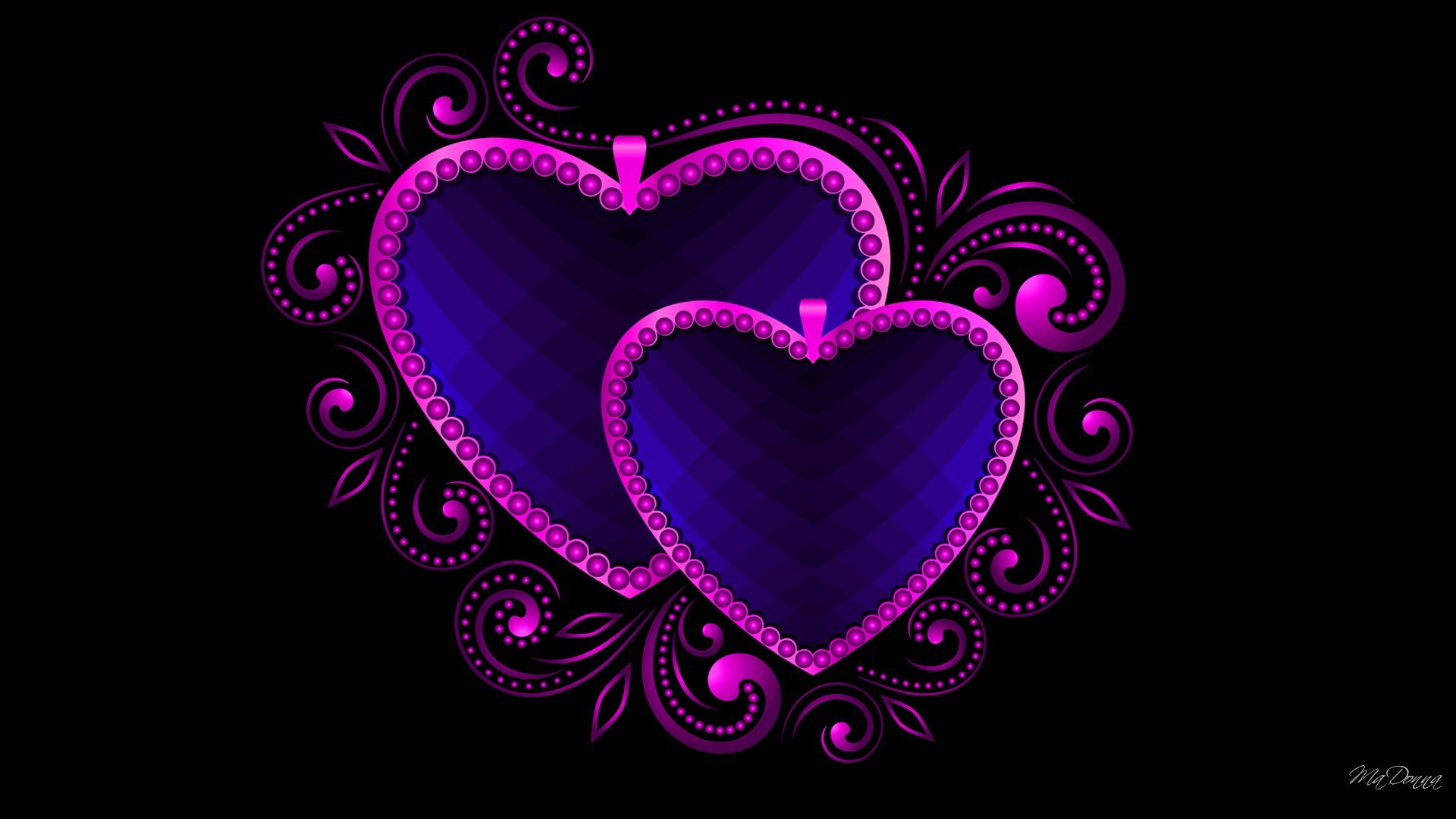 Artistic – Heart Artistic Blue Purple Wallpaper