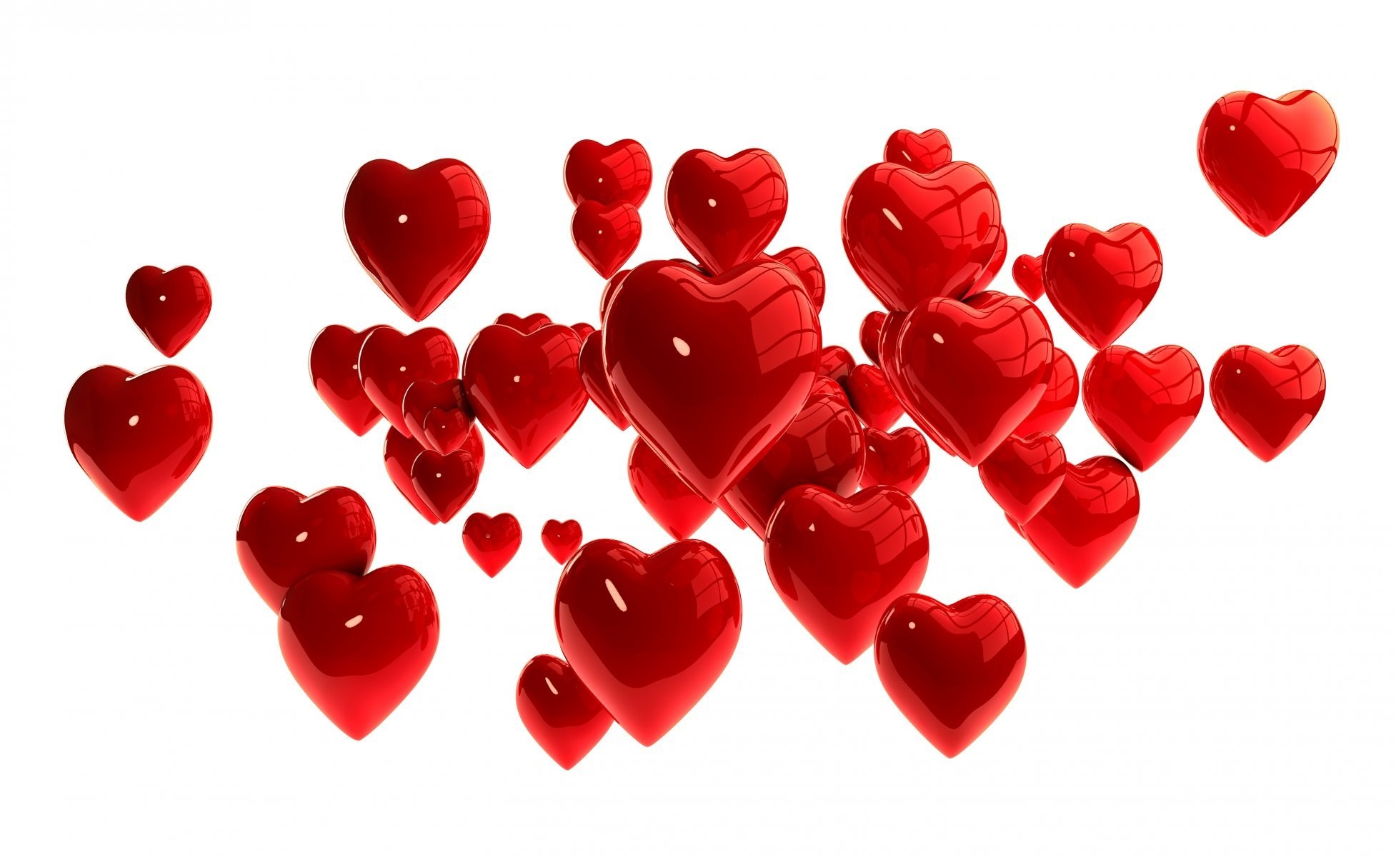 3d hearts red heart