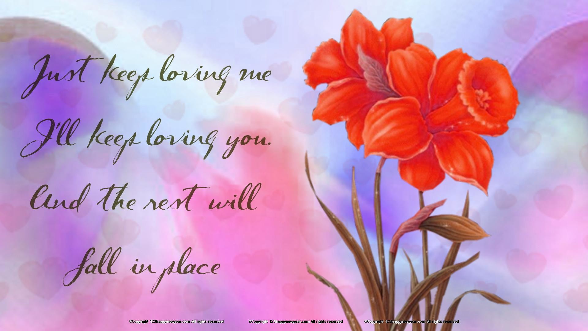 I Love You Flowers Nature Background Wallpapers On Desktop