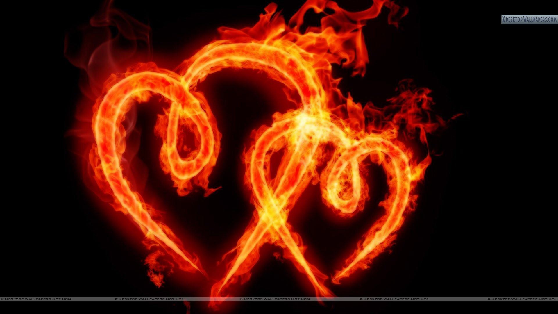 wallpapers cool background valentines hearts fire burning HD Wall