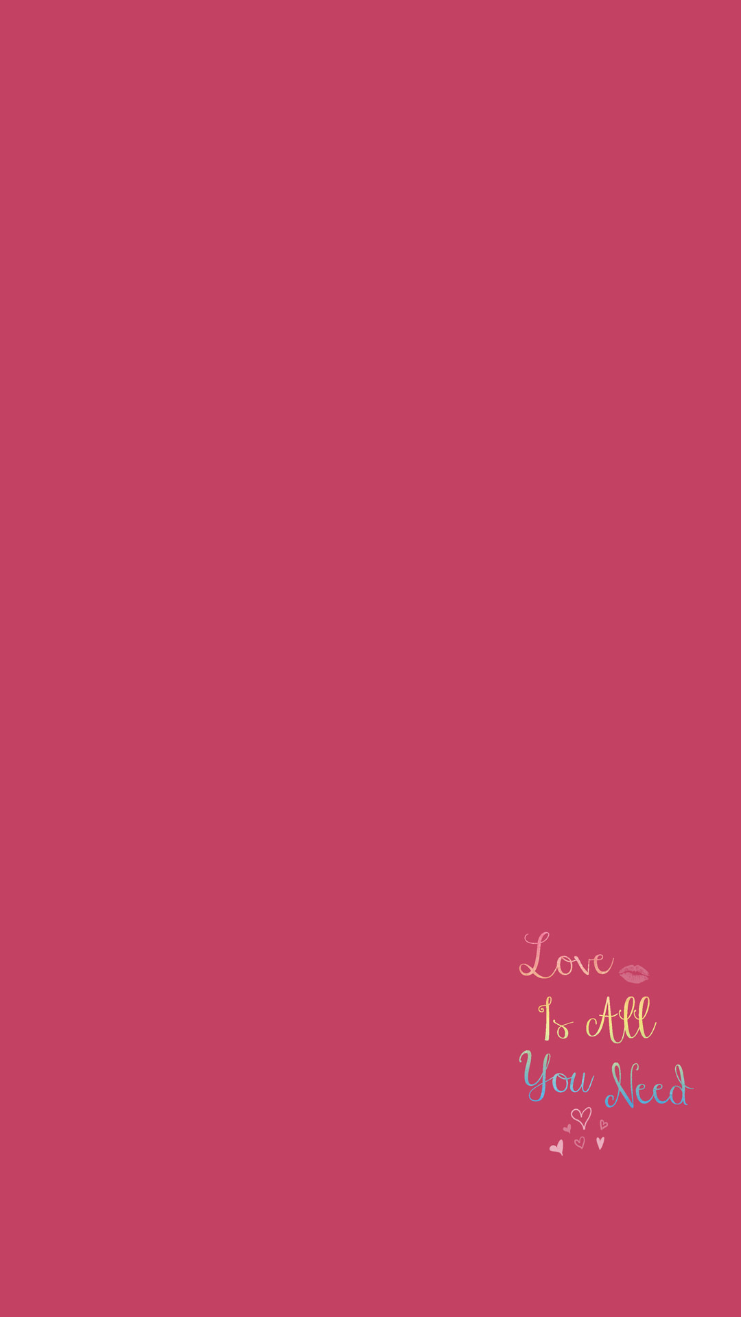 Quote Love Lips Rouge iPhone Wallpaper Pink Home Screen