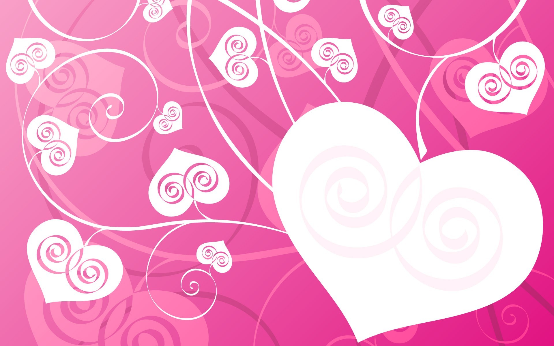 Pink Love hearts PPT Backgrounds