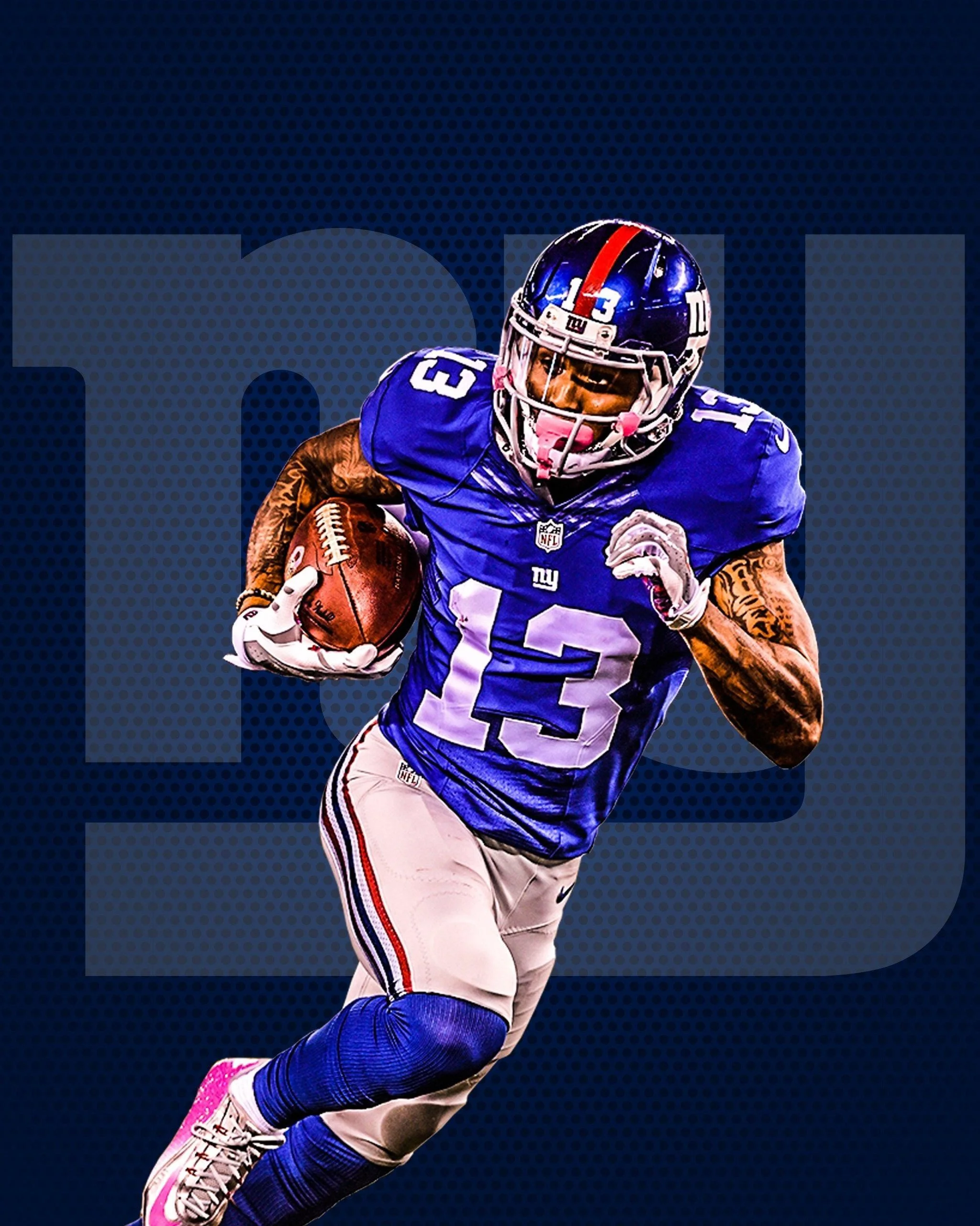 Odell Beckham Jr NY Giants Poster and Wall Art Decor 16×20 Inches