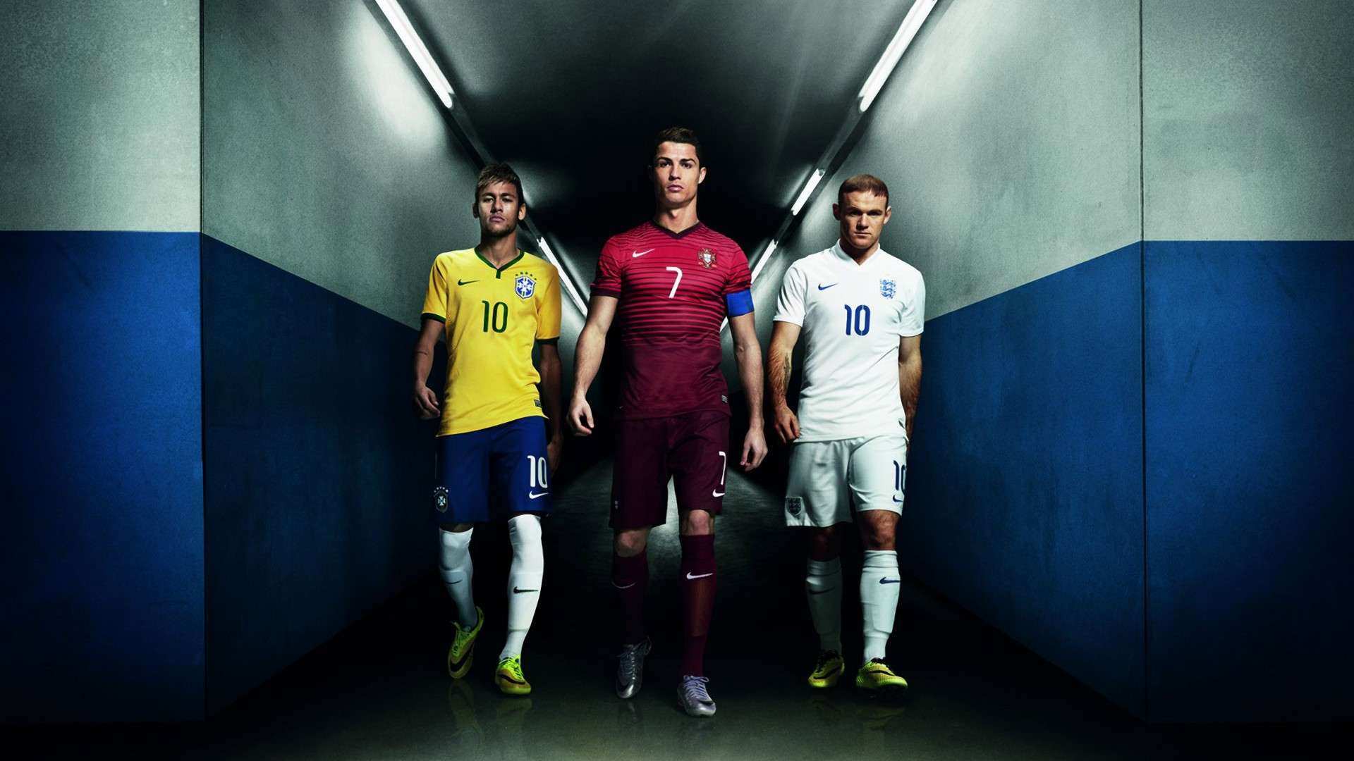 Neymar, Ronaldo, and Rooney – Nike wallpaper
