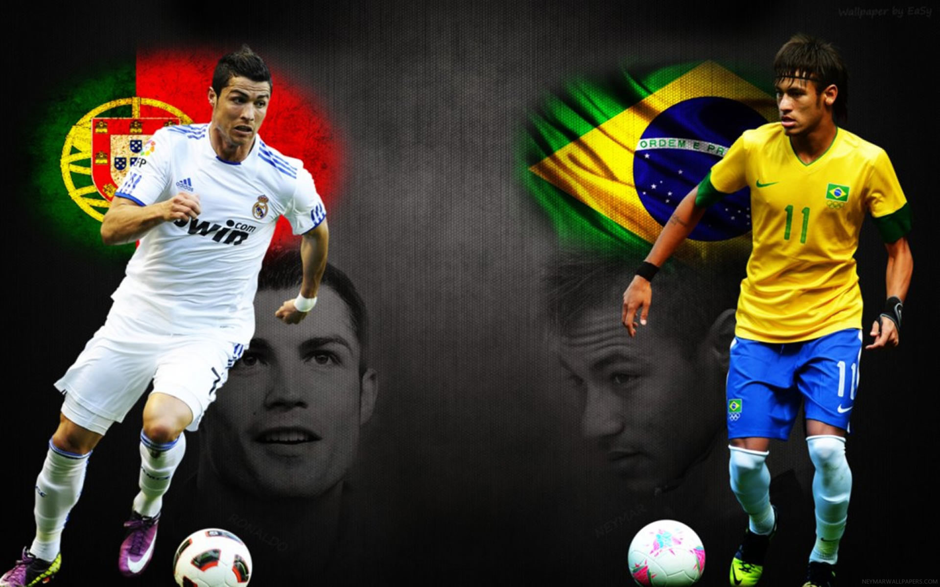 Neymar vs Cristiano Ronaldo wallpaper