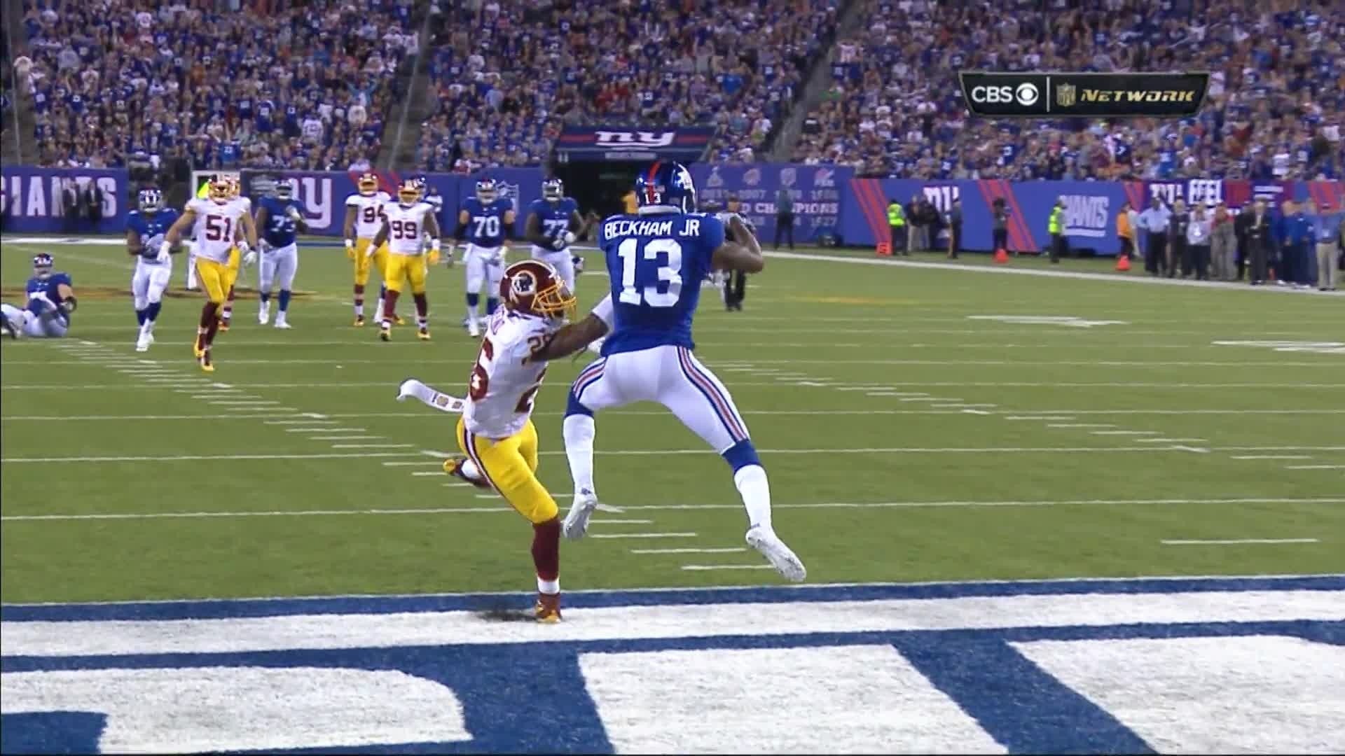 Beckham Jr produces an incredible touchdown catch in the Redskins clash