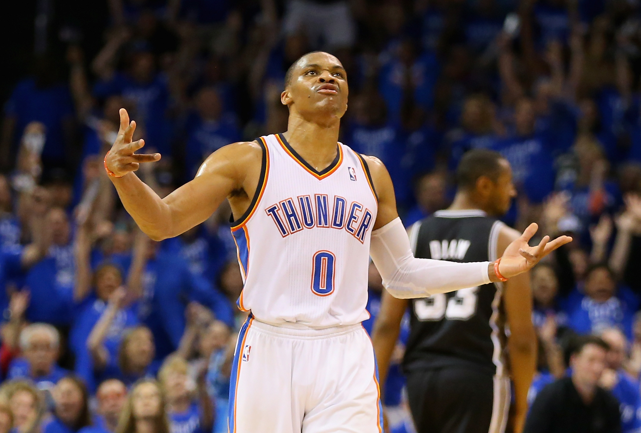 Russell westbrook There goes Russell Westbrook, turning an easy pass into a turnover