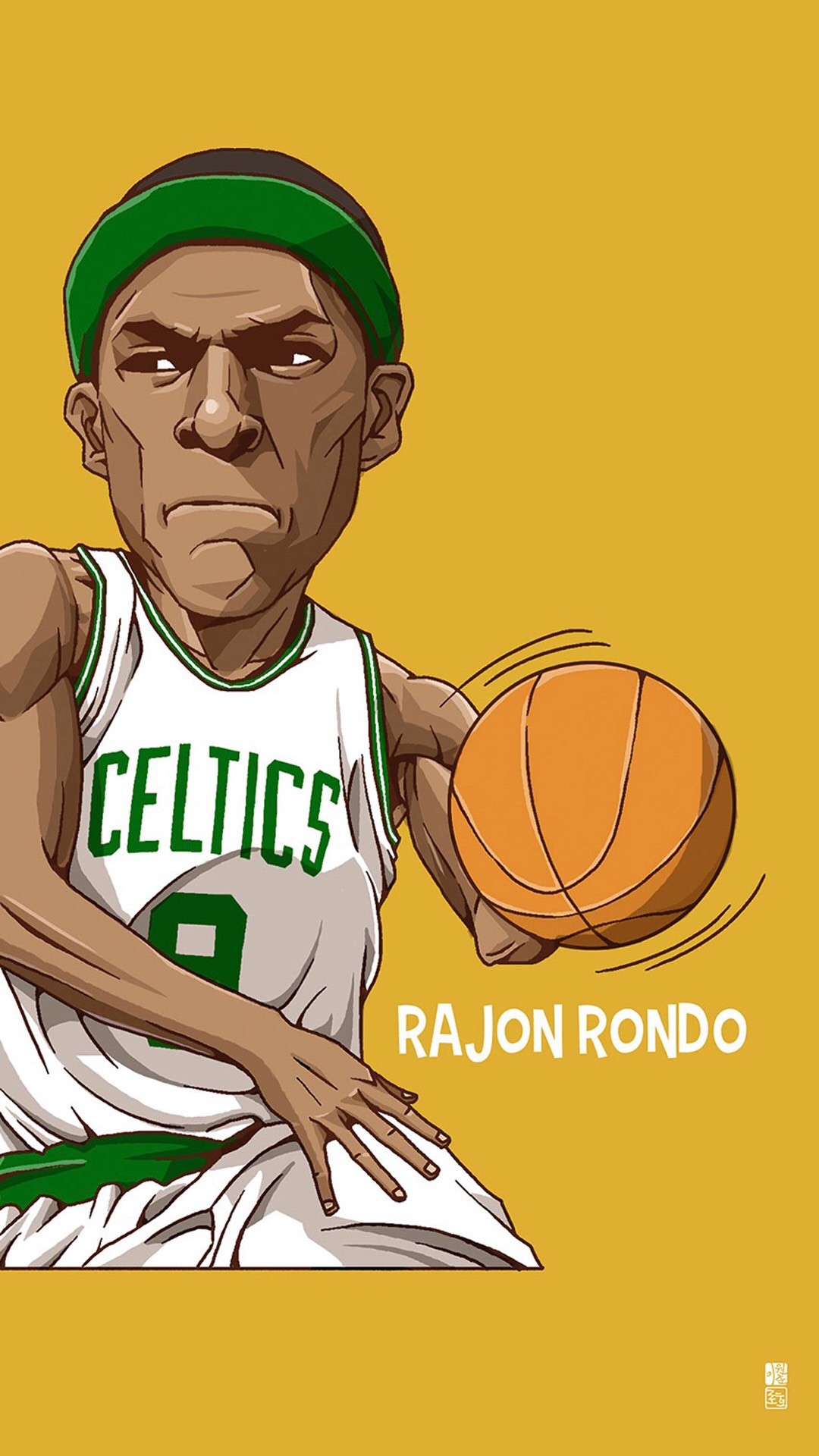 Tap to see Collection of Famous NBA Basketball Players Cute Cartoon Wallpapers for iPhone