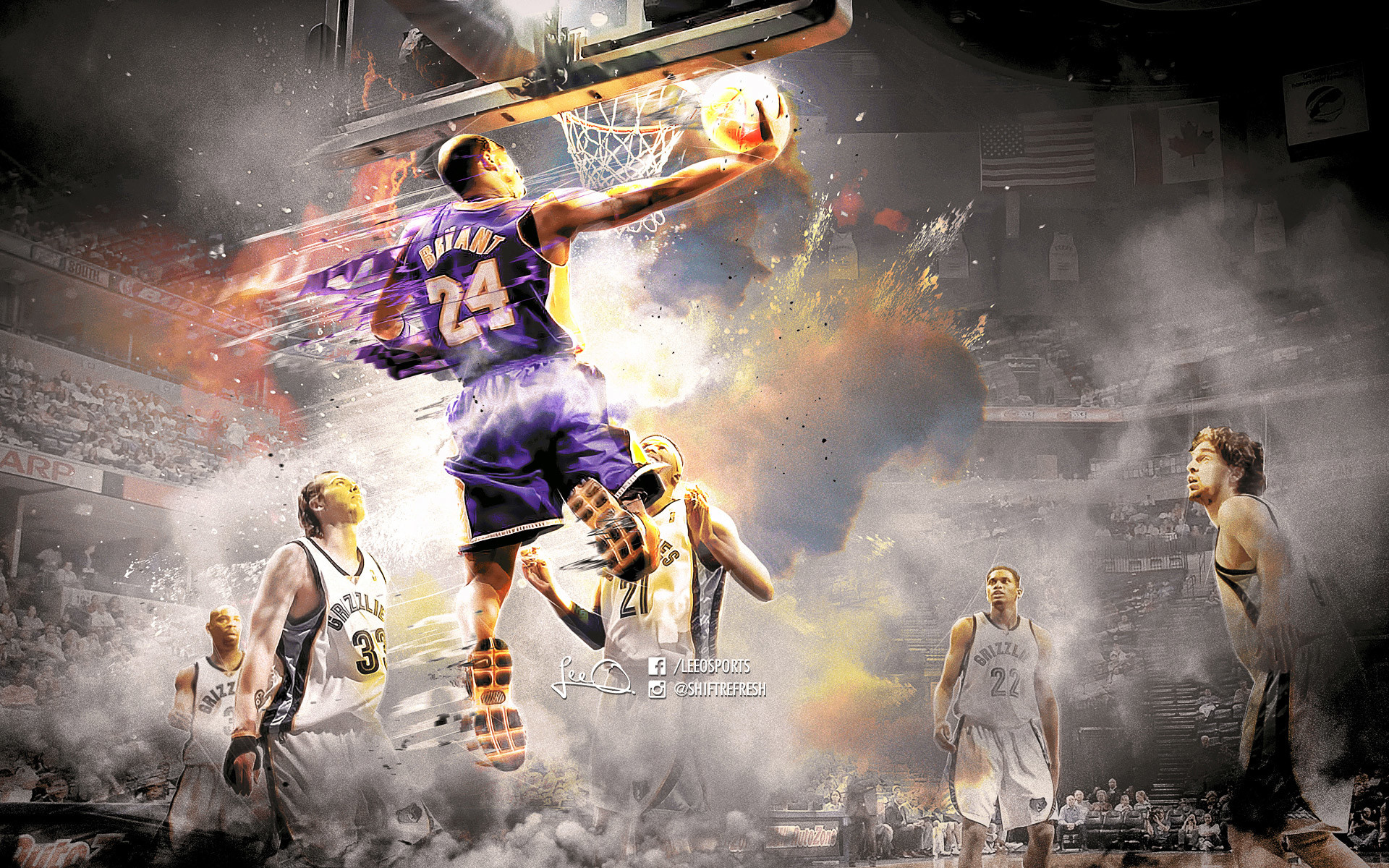 Kobe Bryant 2016 Grizzlies Wallpaper