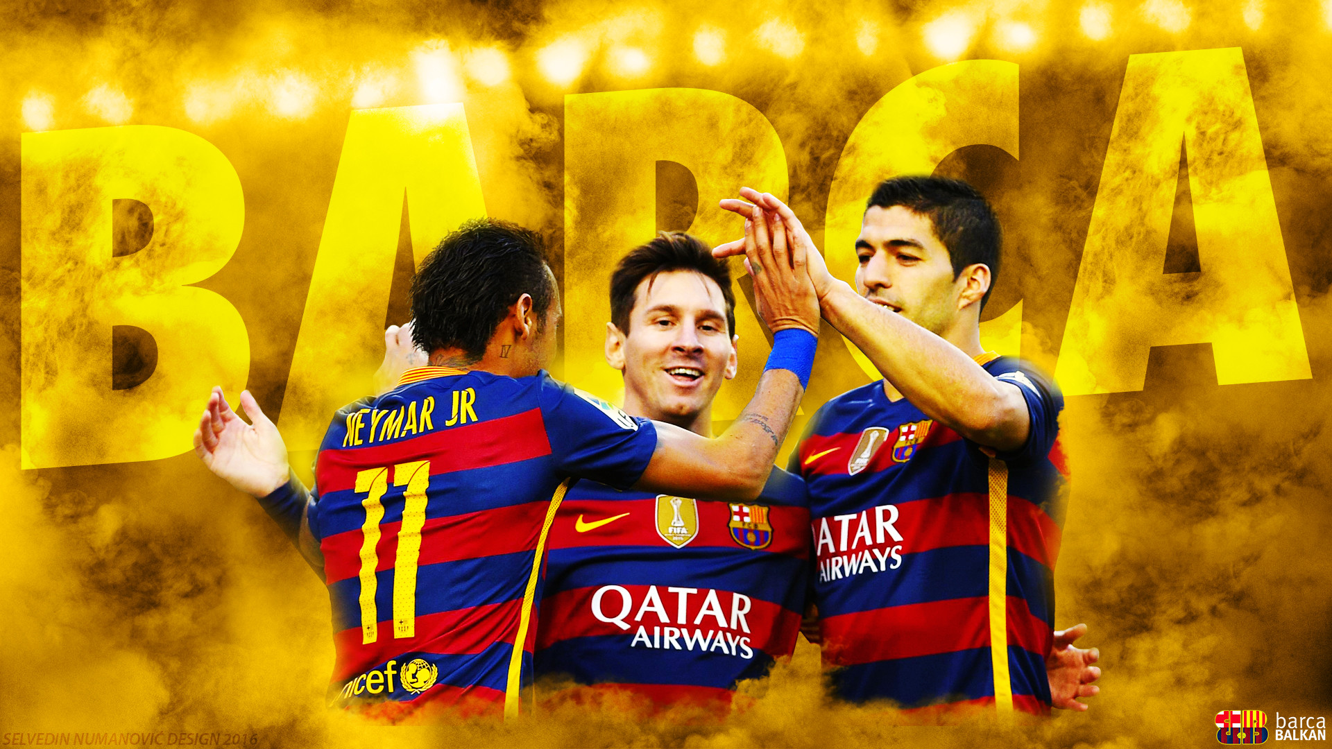 Messi Suarez Neymar 2016 – HD WALLPAPER by SelvedinFCB