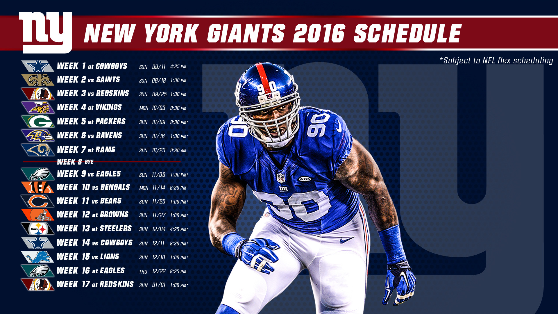 NY Giants 2016 New York
