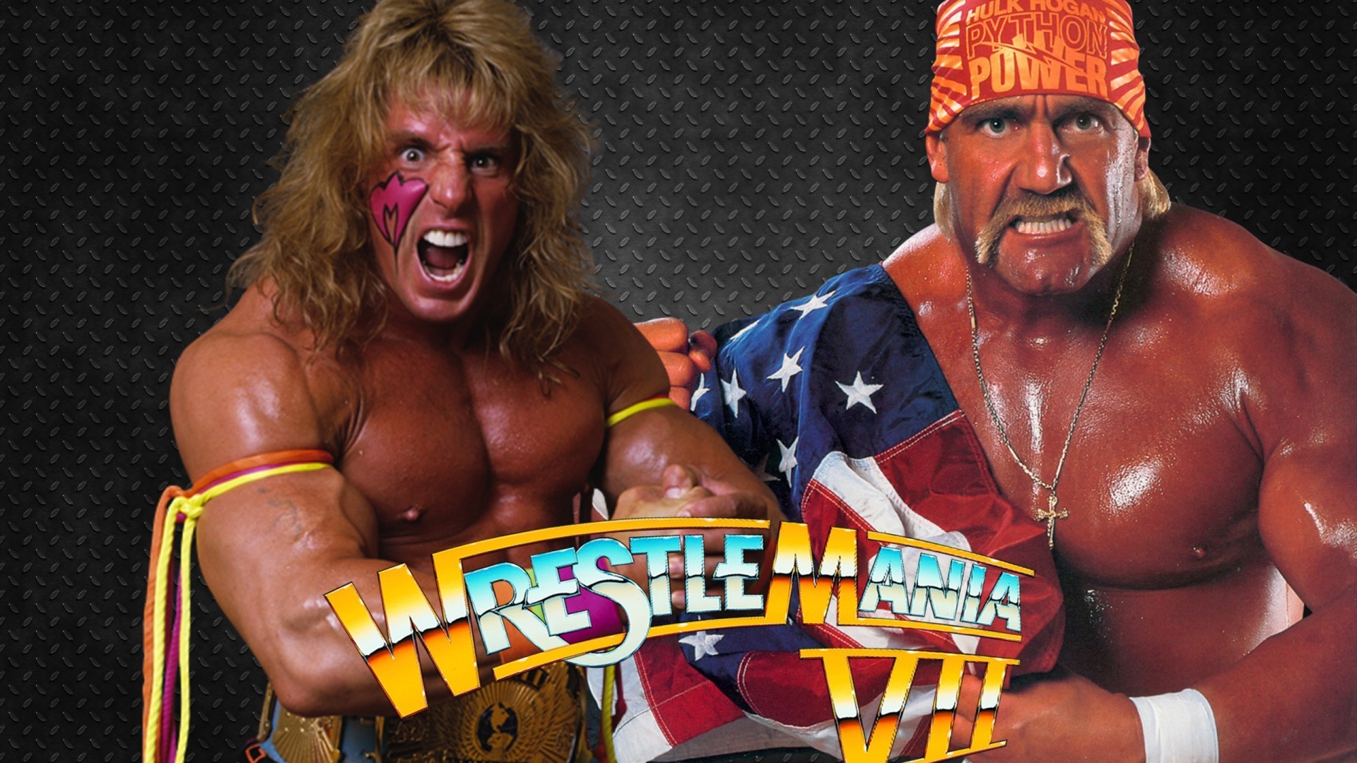 The Ultimate Warrior & Hulk Hogan WrestleMania 7 HD Wallpaper