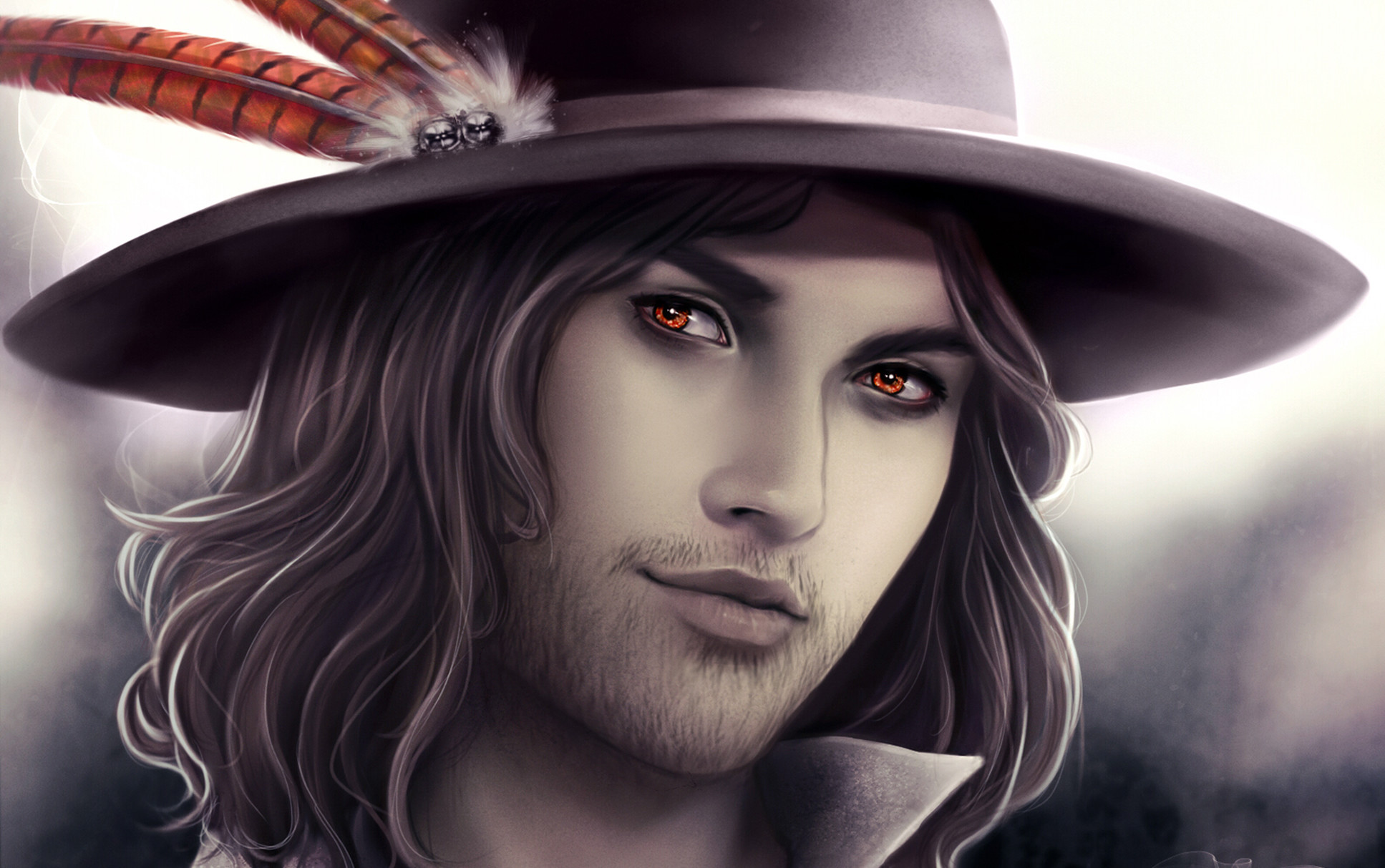 Style, men, digital painting, model, vampire, desktop wallpaper hd