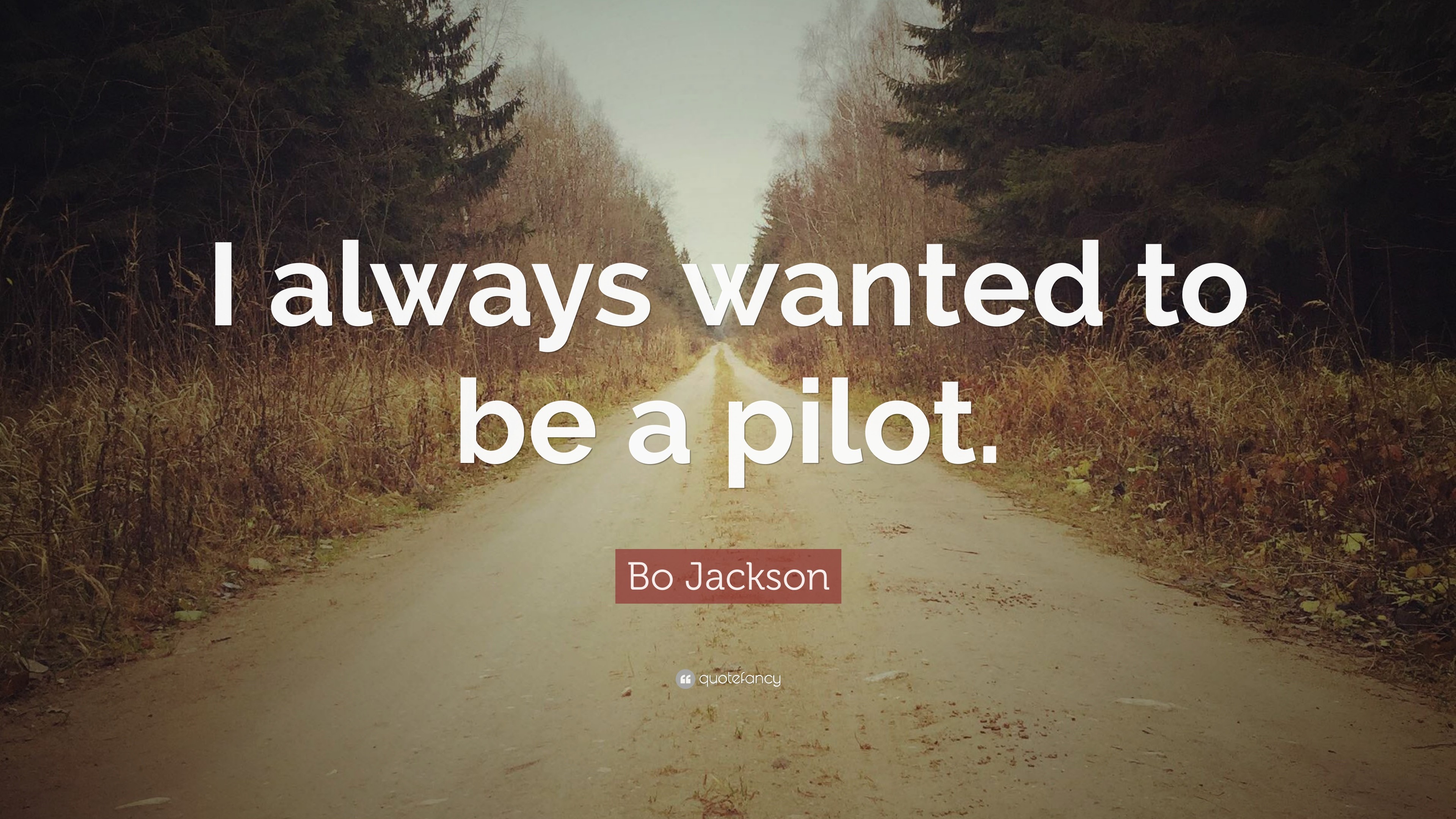 Bo Jackson Quote: “I always wanted to be a pilot.”