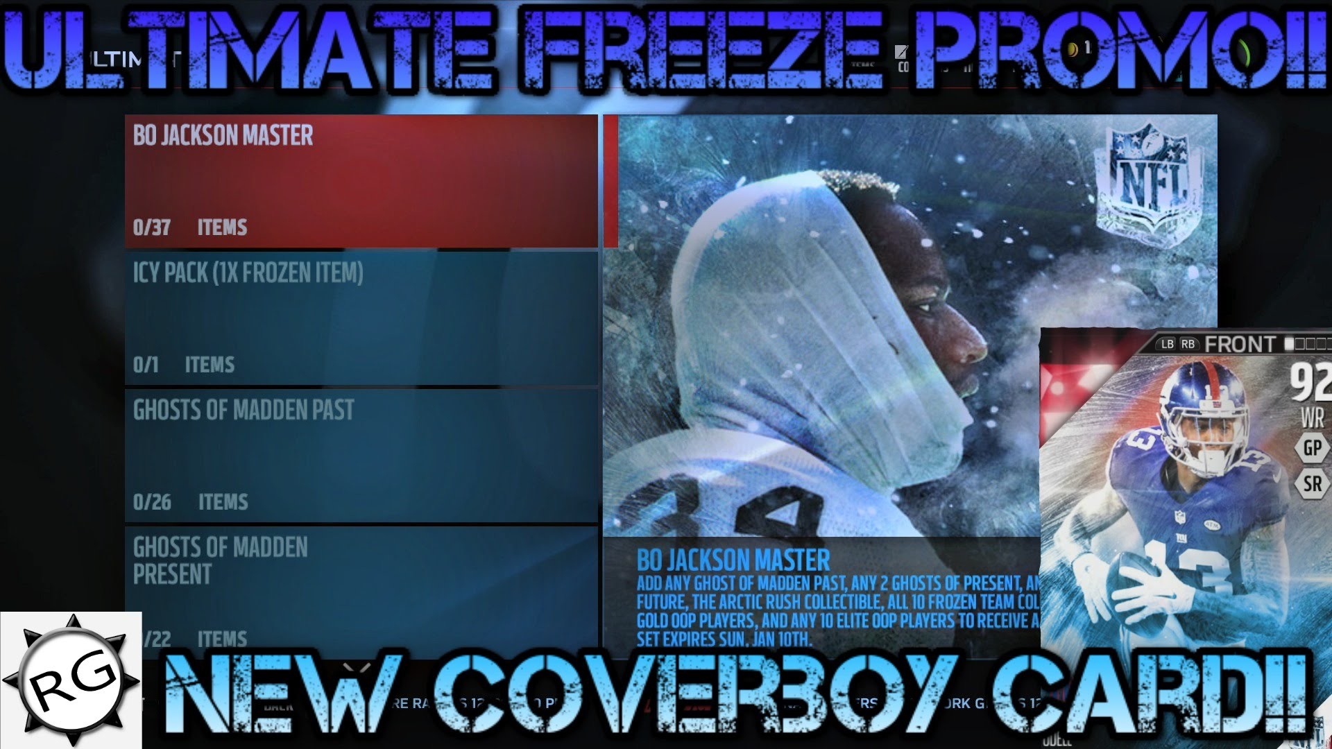 Madden Ultimate Team 16 Ultimate Freeze Promo!! All Cards and Sets!! 99 Bo  Jackson!! – YouTube