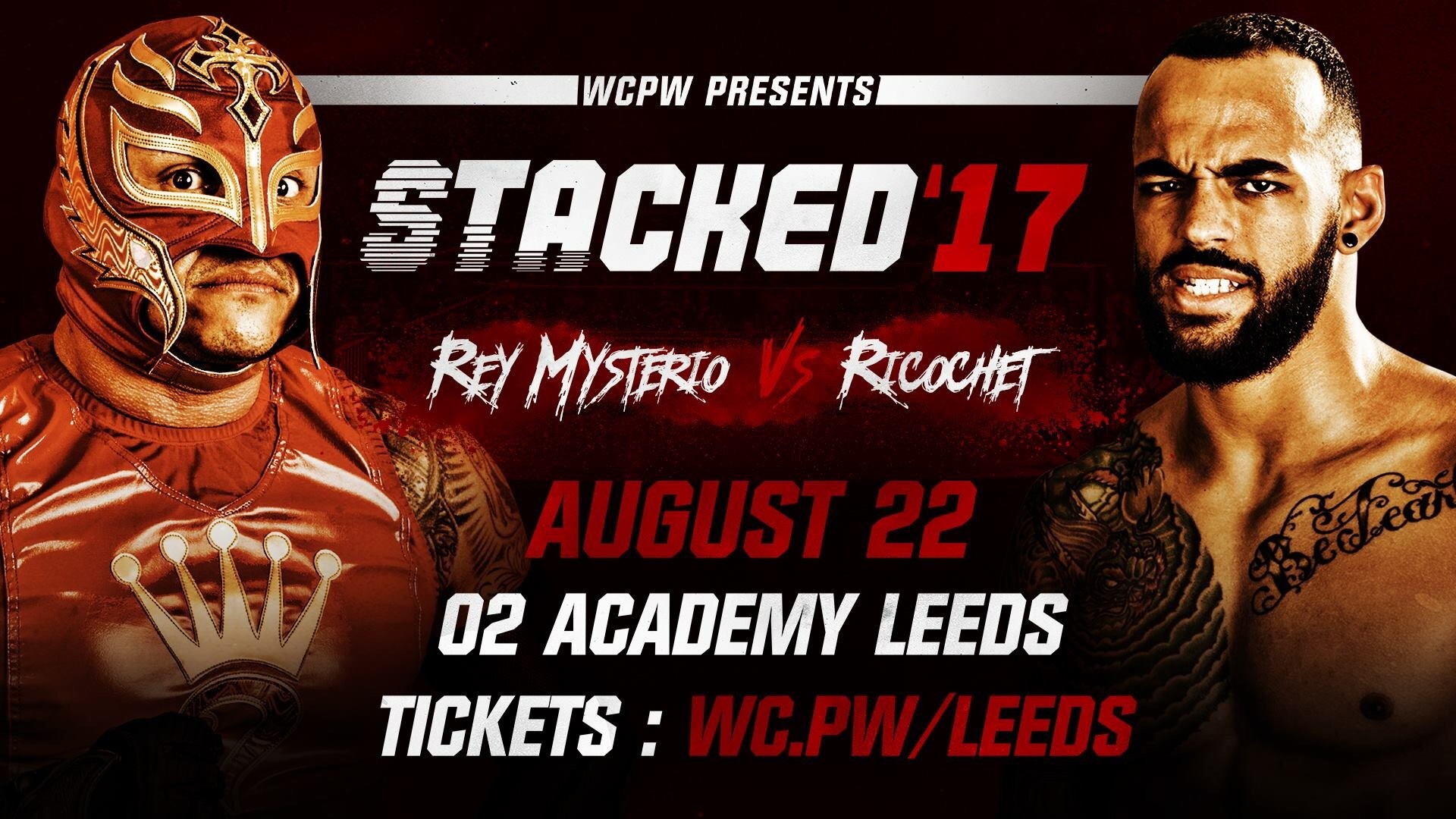 WCPW have announced that Pro Wrestling World Cup Qualifiers, Rey Mysterio will face Ricochet in singles action at Stacked 2017 plus The Briscoe Brothers,