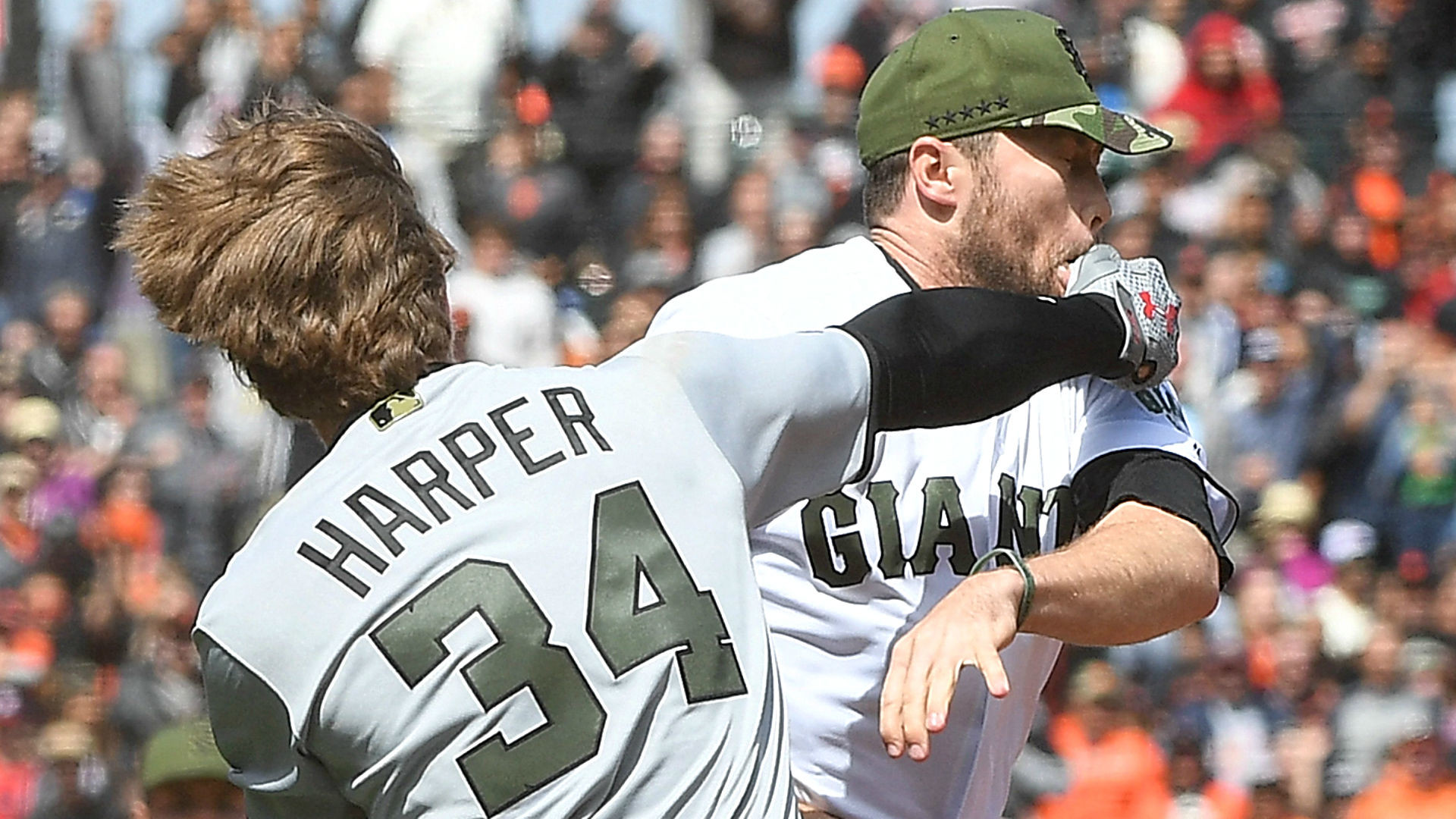Internet reacts to Bryce Harpers bench clearing fight MLB Sporting News