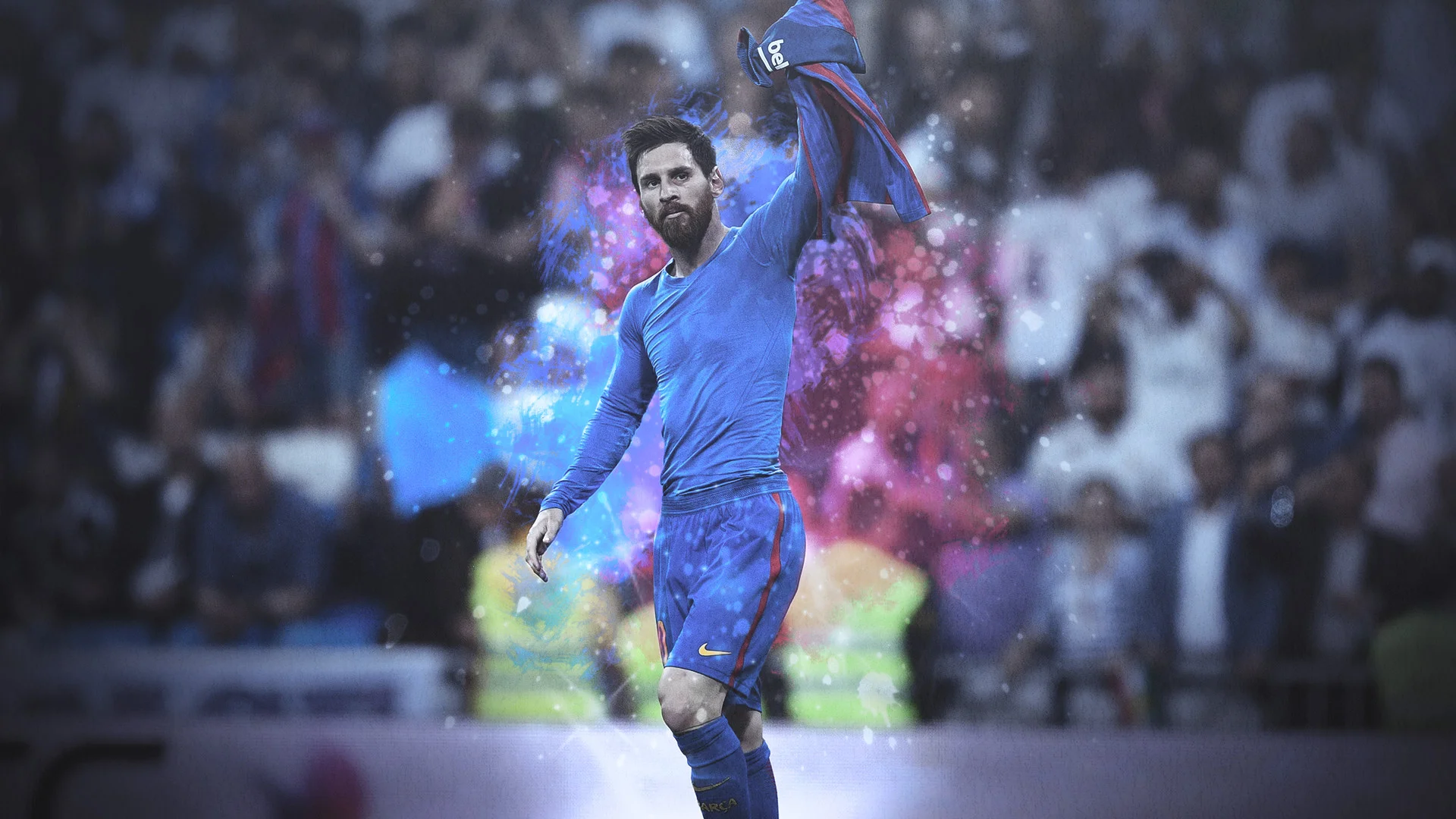 Lionel Messi HD Background – Iconic Celebration by E ZAF