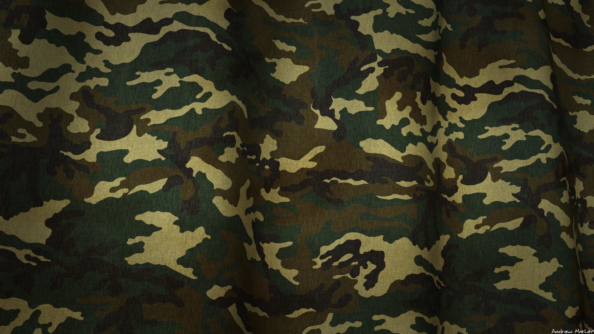 Camouflage wallpaper for walls