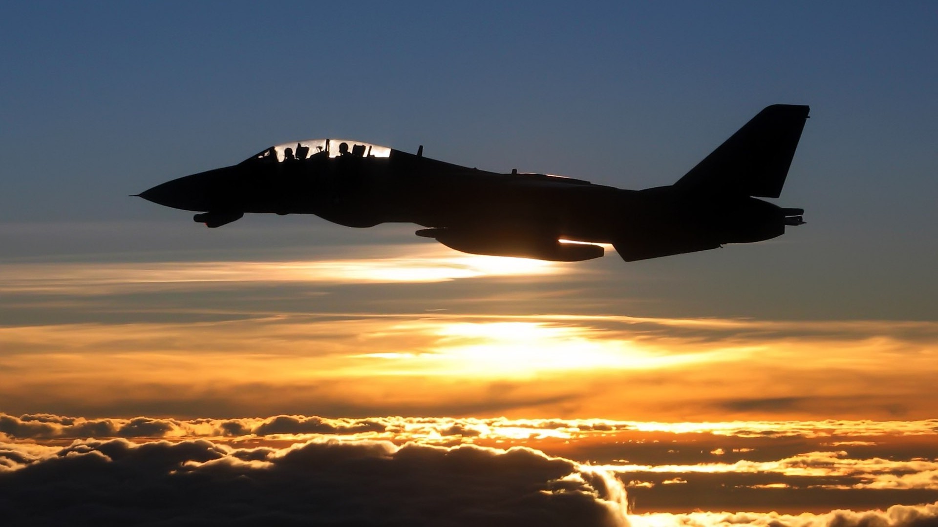 Military Aircraft, Airplane, Jets, Silhouette, Clouds, Sunlight, Grumman F 14 Tomcat Wallpapers HD / Desktop and Mobile Backgrounds