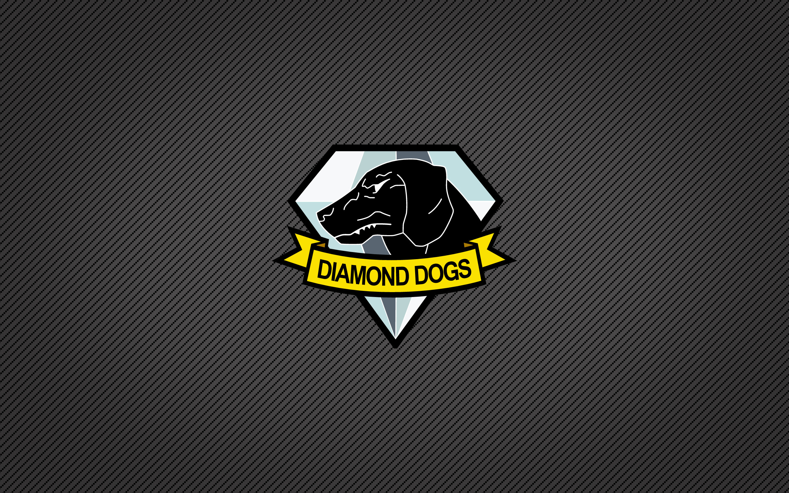 Video Game – Metal Gear Solid Video Game Minimalist Black Dog Diamond Logo Metal  Gear Solid