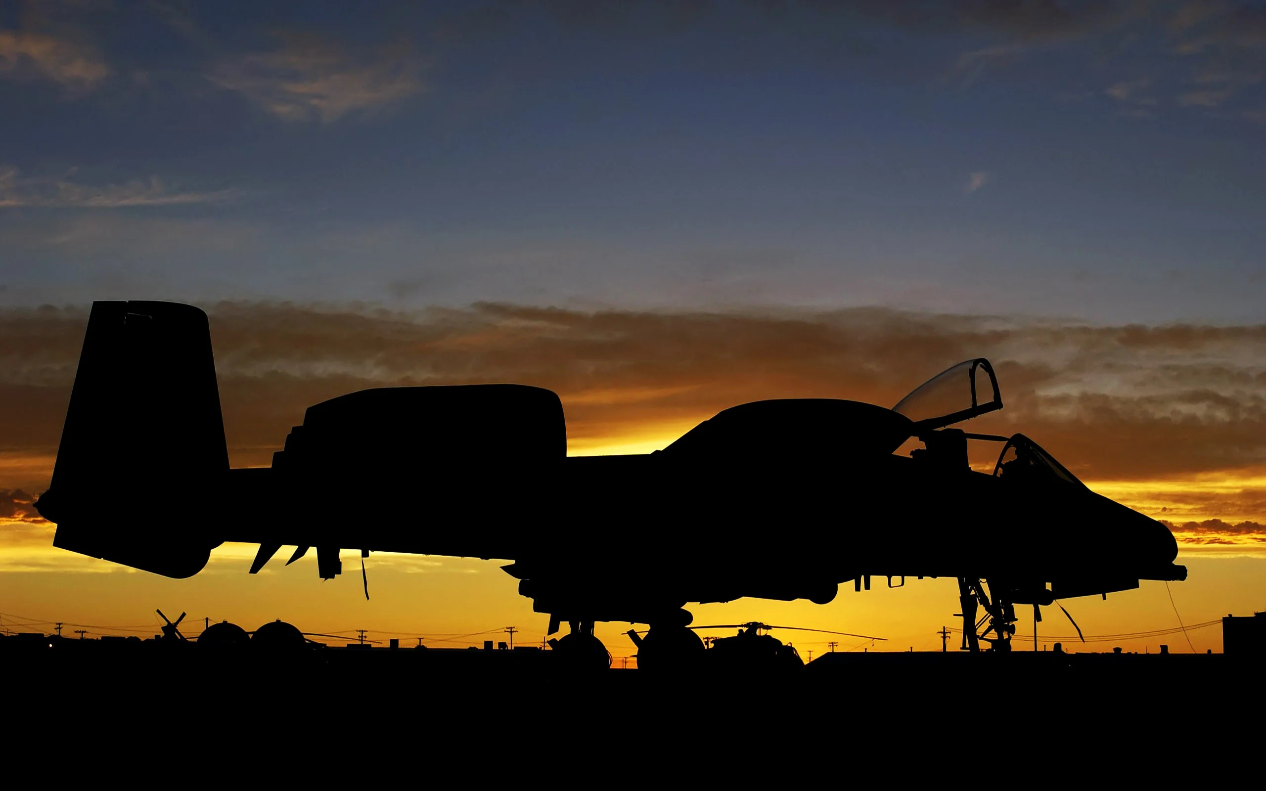 A-10 Thunderbolt II Aircraft Military Sunrise United States Air Force
