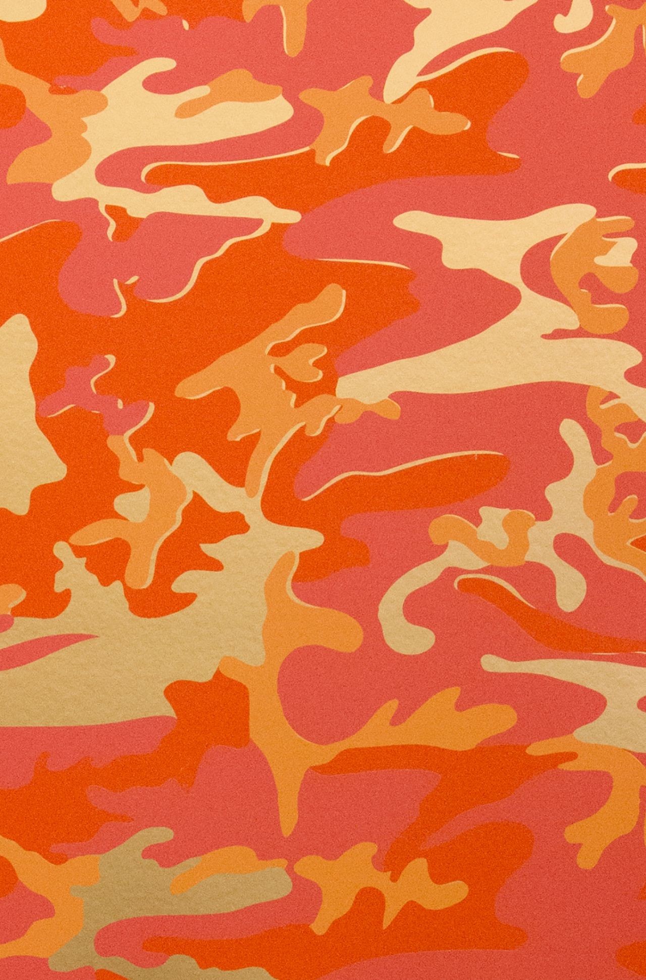 Camouflage. Apricot on Champagne Mylar