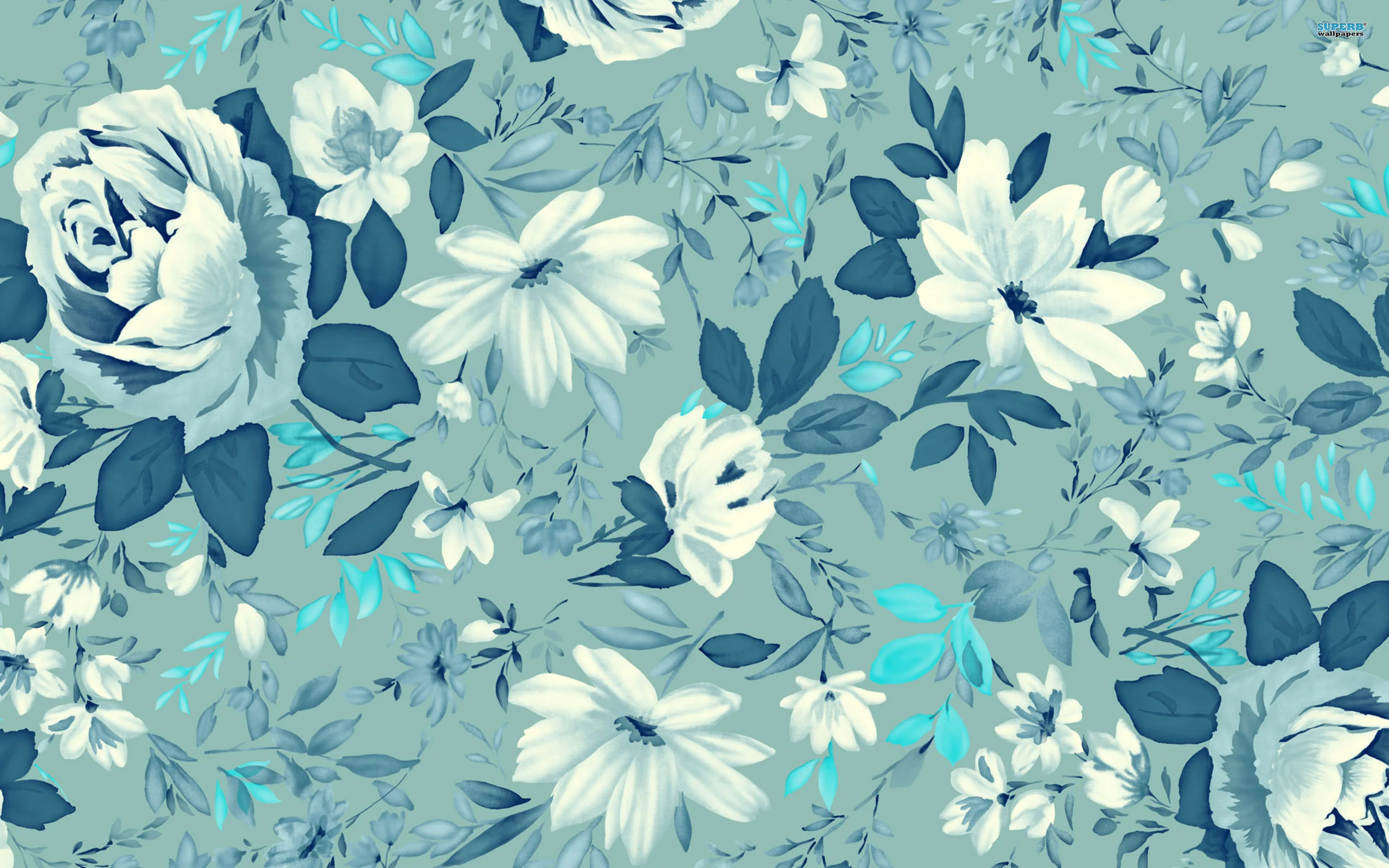 à².blue Flowers Design.à² wallpaper free | HD Desktop Wallpapers