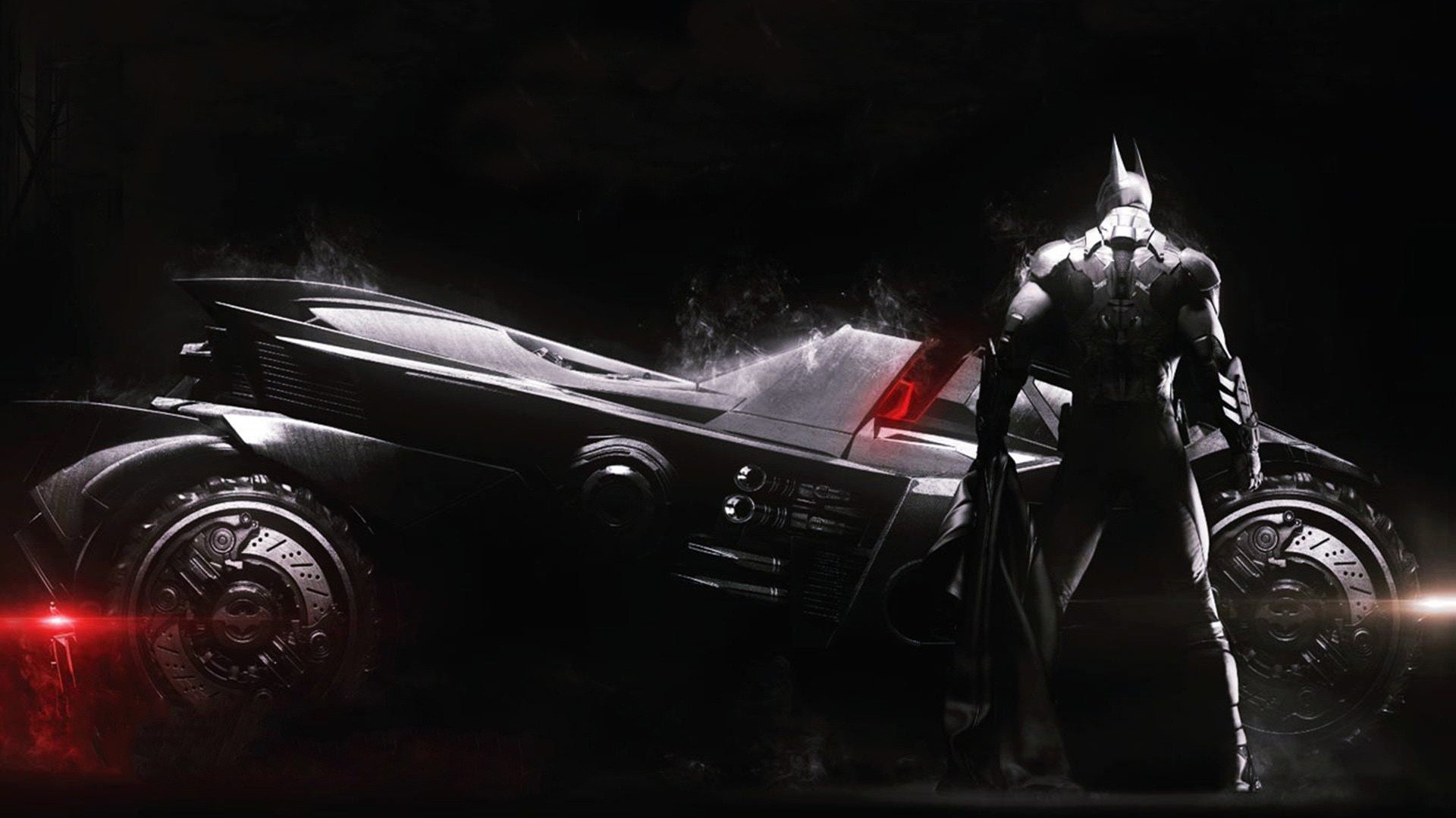 Batmobile and Batman Wallpaper