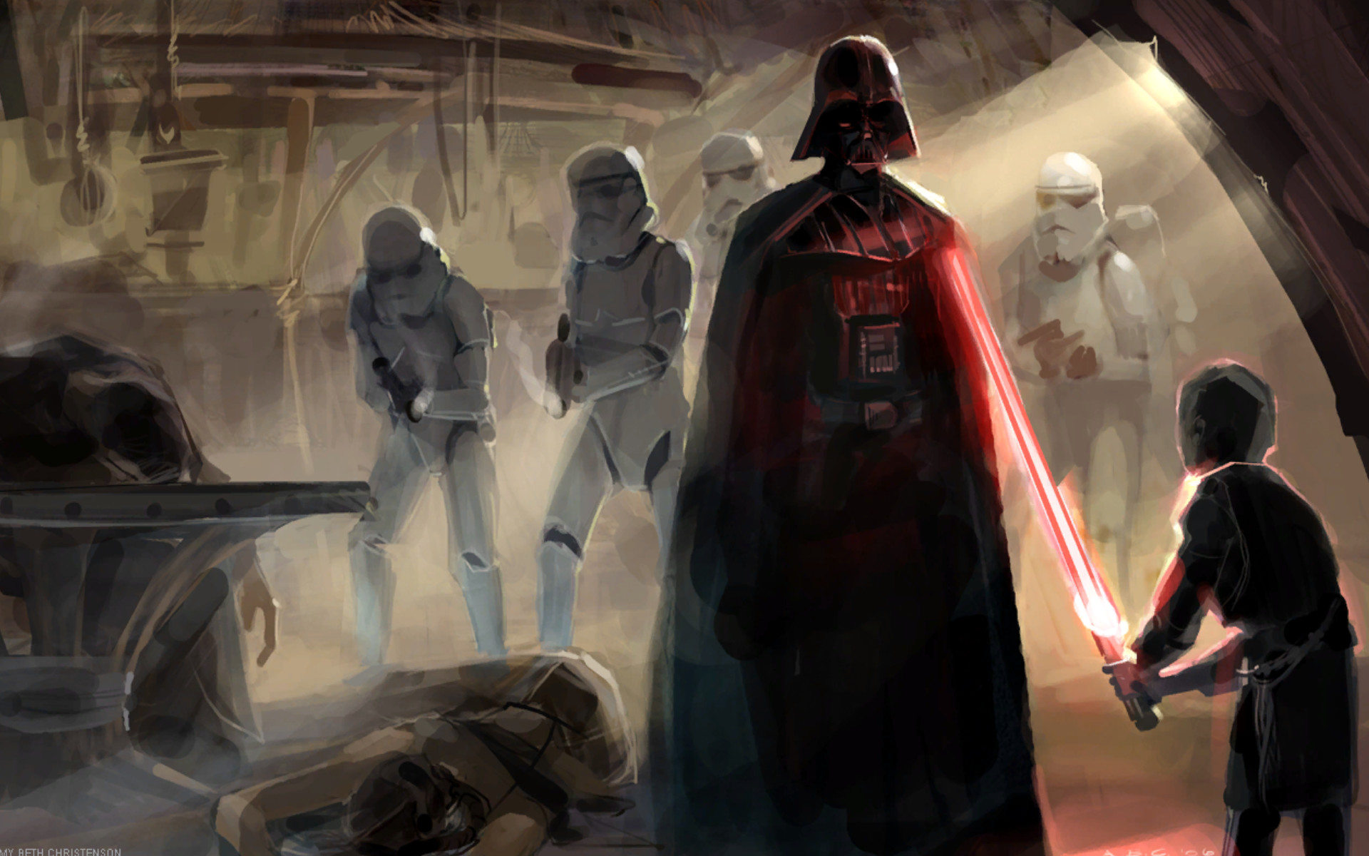 Artwork Concept Art Dark Side Darth Vader Lightsabers Sith Star Wars …