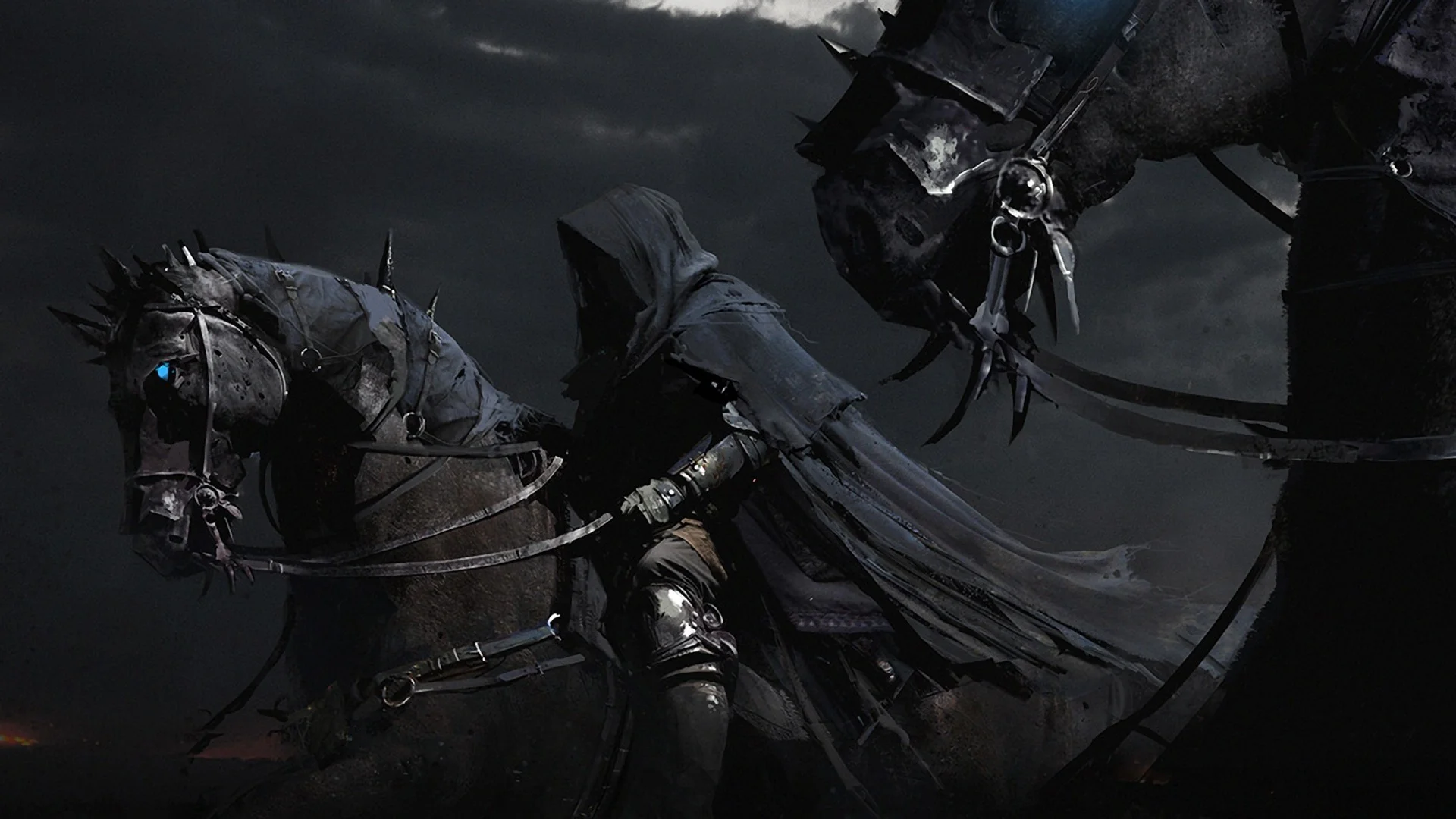 Fantasy art horses nazgul ringwraith lord of the rings online wallpaper Animals Horses HD Desktop Wallpaper