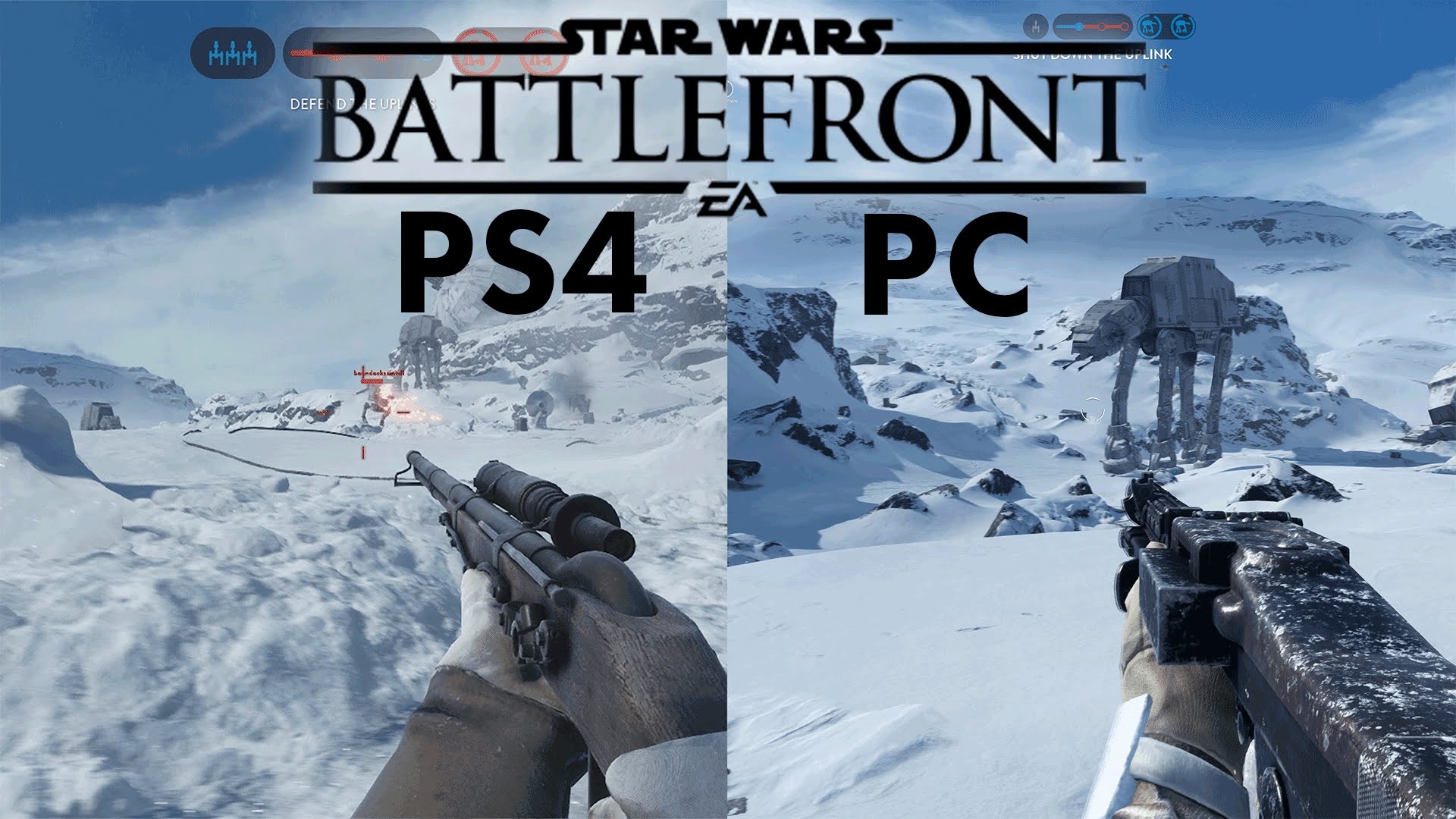 Star Wars Battlefront BETA PC vs PS4 4k vs 1080p ULTRA Gameplay Comparison – YouTube