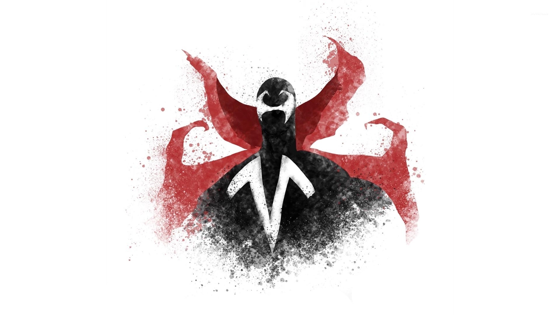 Red and black paint splash Spawn wallpaper