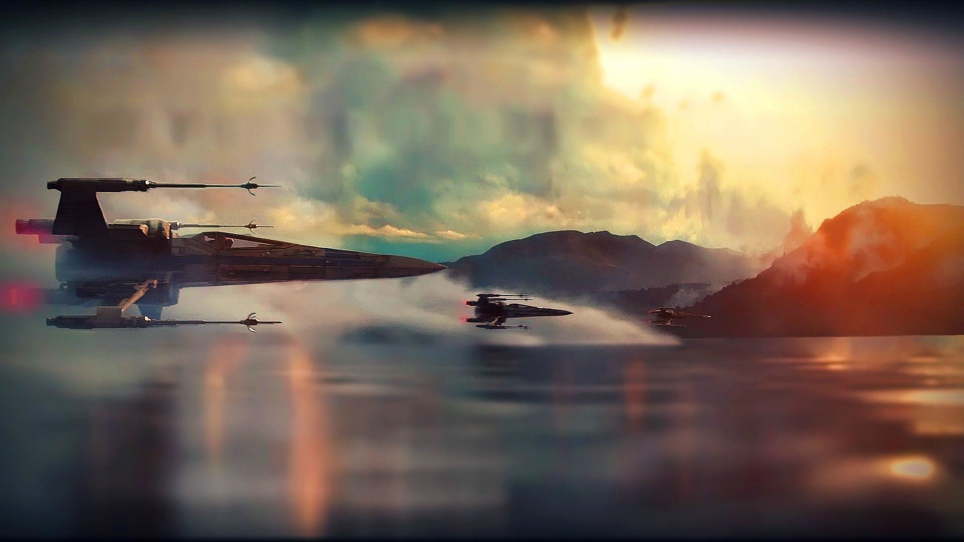Star Wars Ep VII: The Force Awakens Teaser X-Wing Super Saturated .